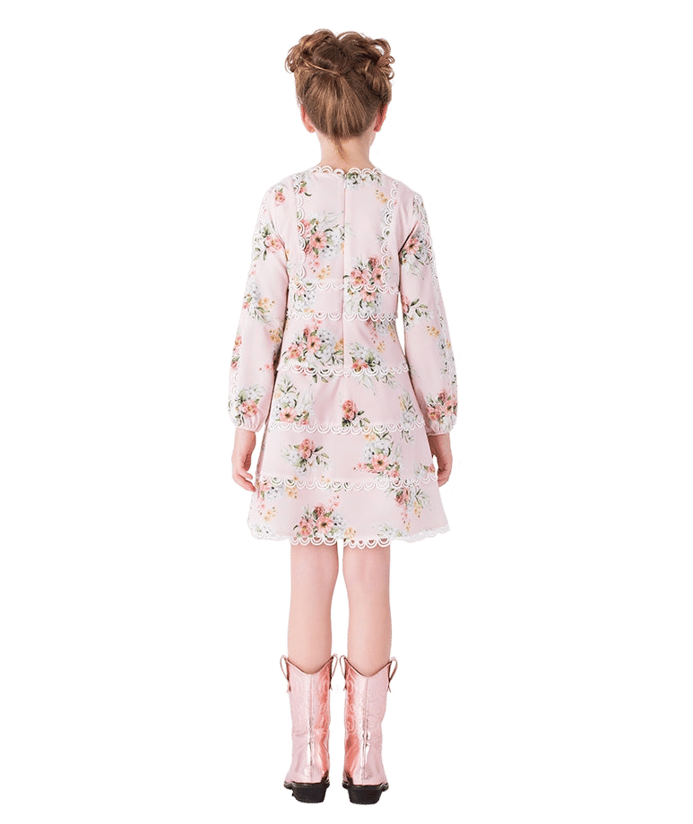 Floral Lace Girls Dress made by Mama Luma