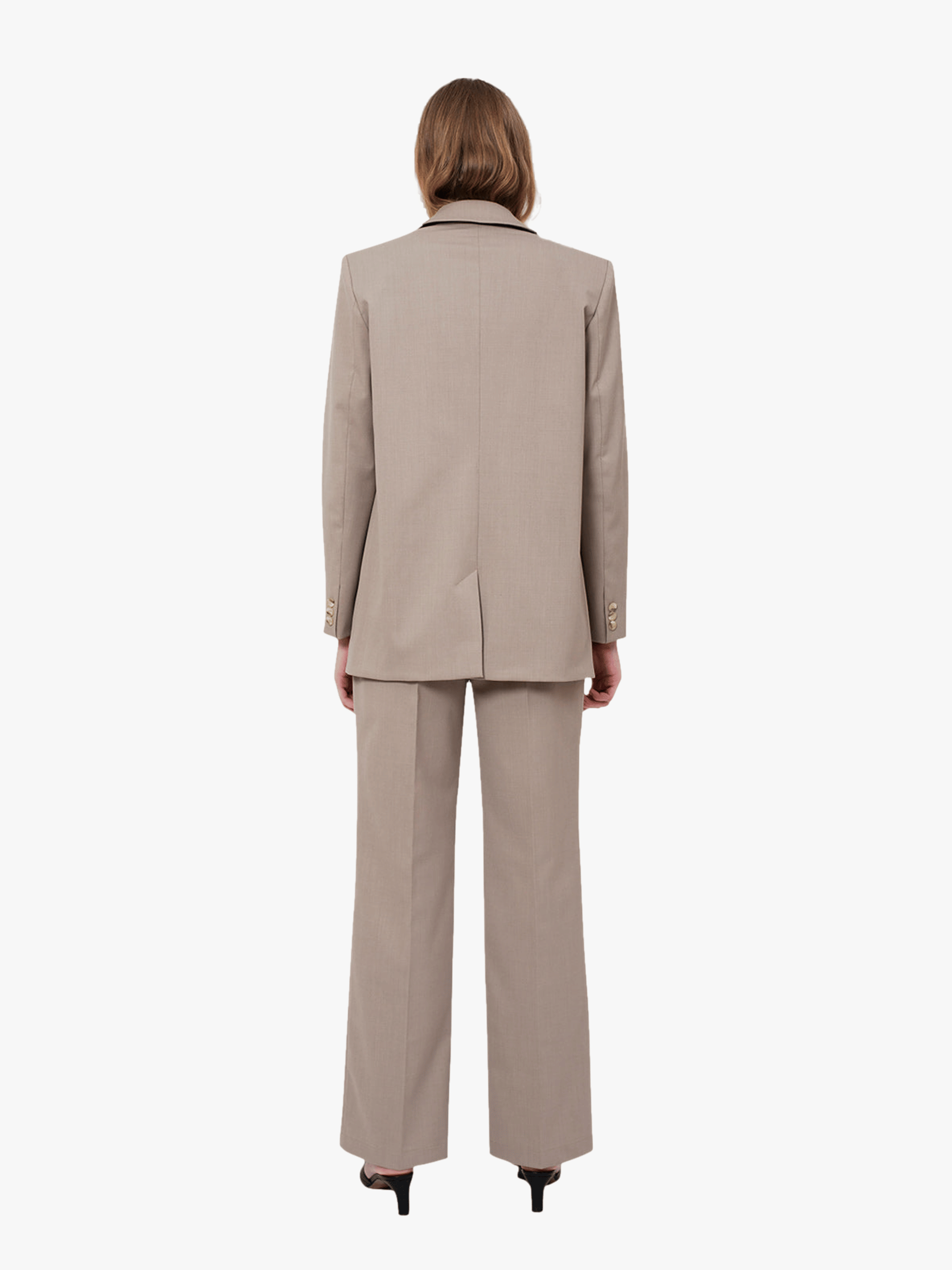 Hailey Wool Blazer in Brown made by AÉRYNE