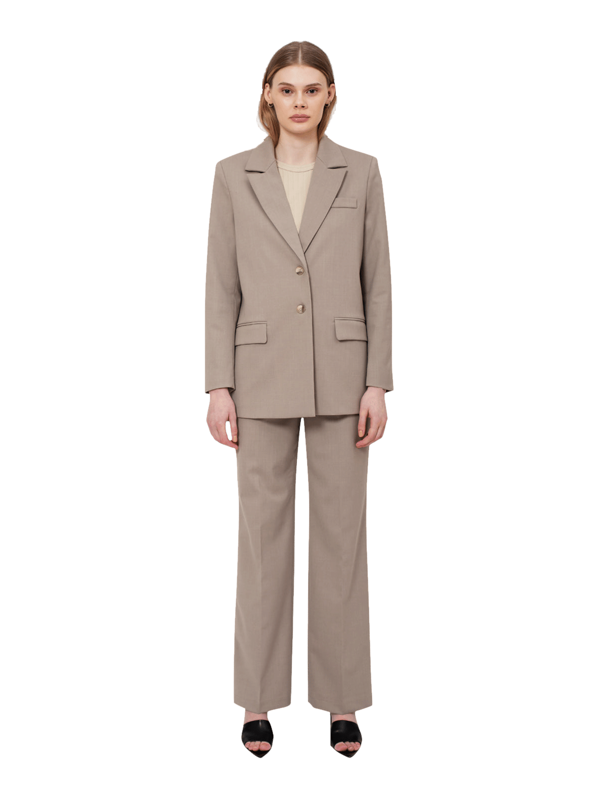 Hailey Wool Blazer in Brown made by AÉRYNE