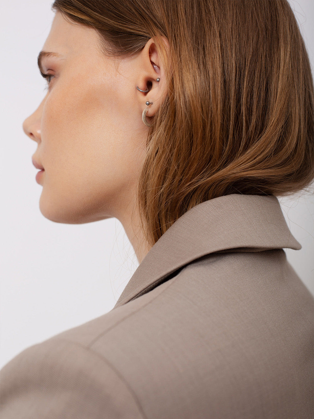 Hailey Wool Blazer in Brown made by AÉRYNE