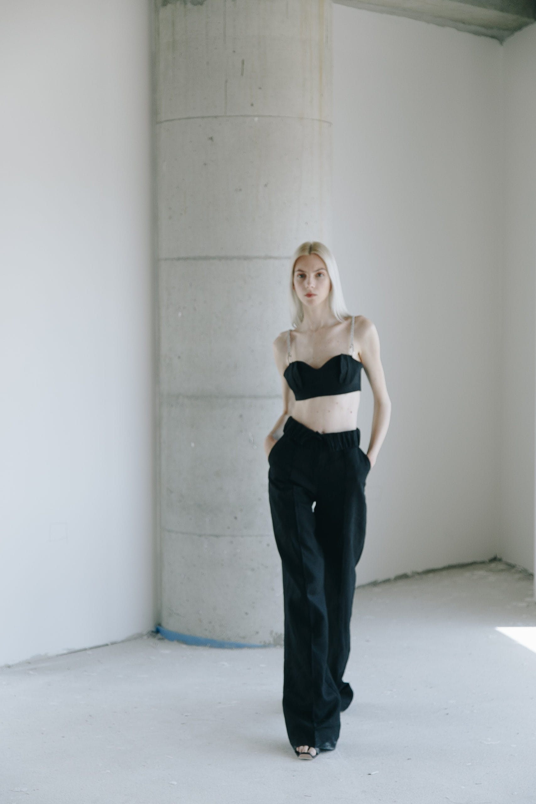 ANJA Black Pants High Waisted made by MAET