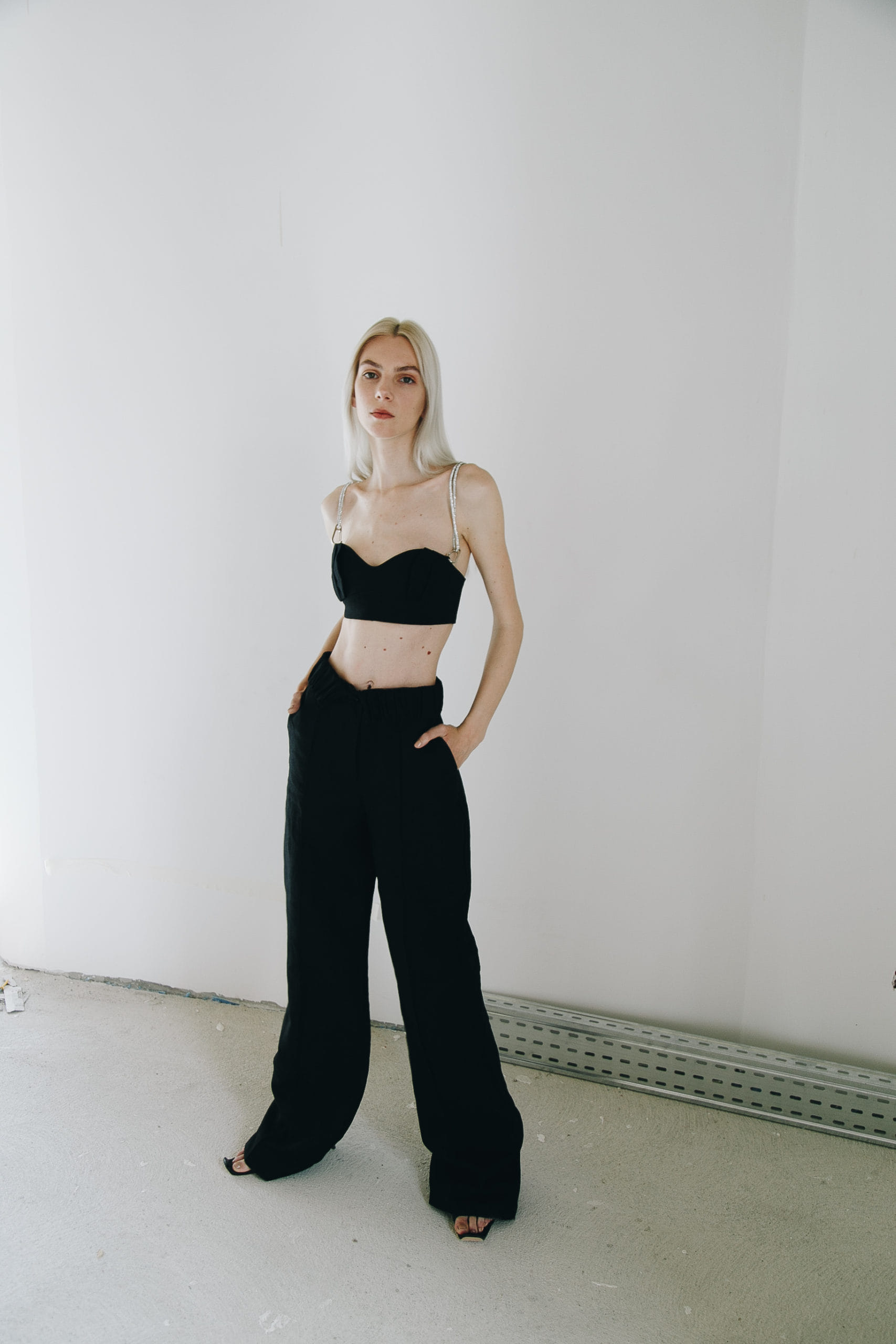 ANJA Black Pants High Waisted made by MAET