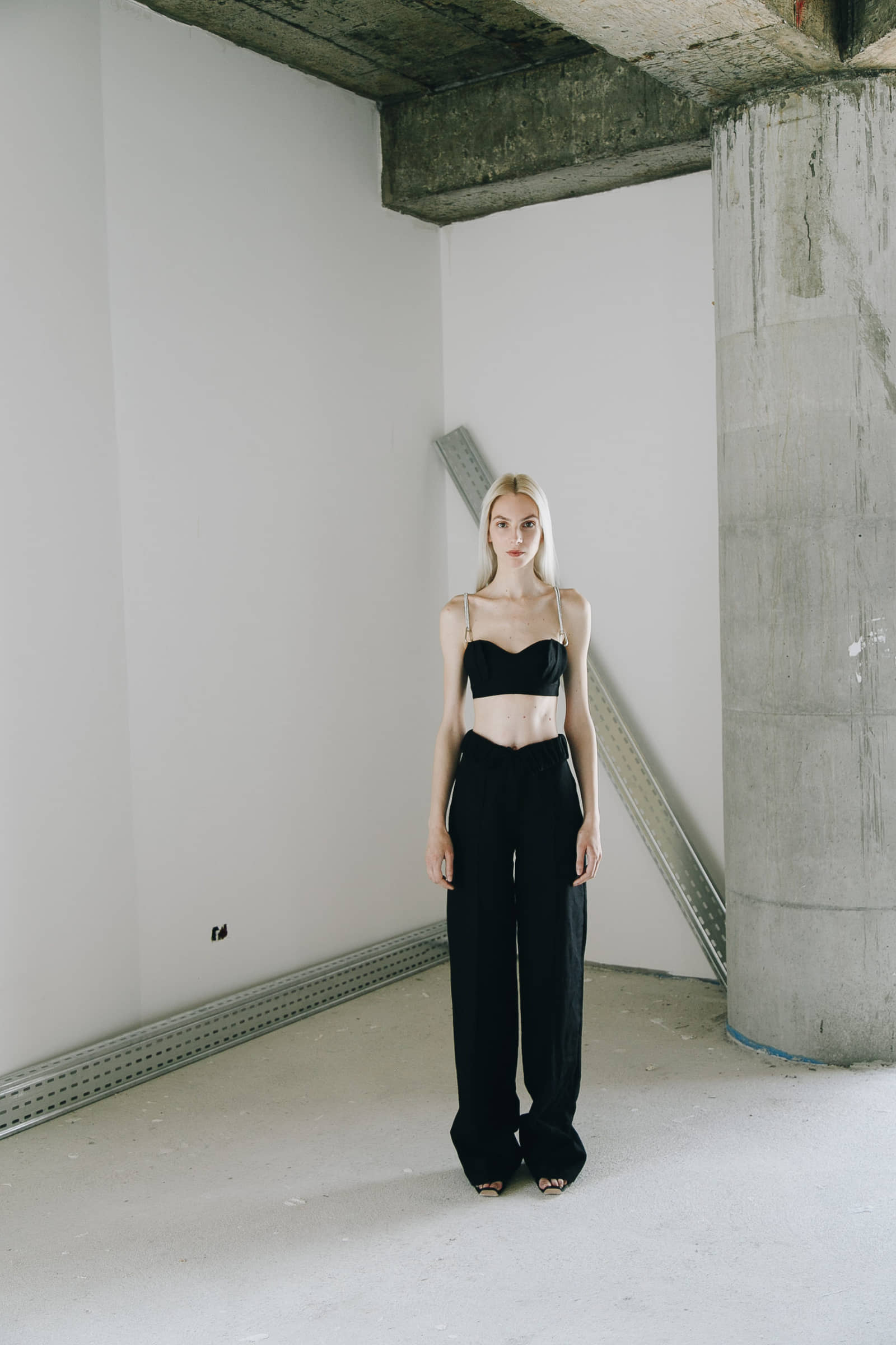ANJA Black Pants High Waisted made by MAET