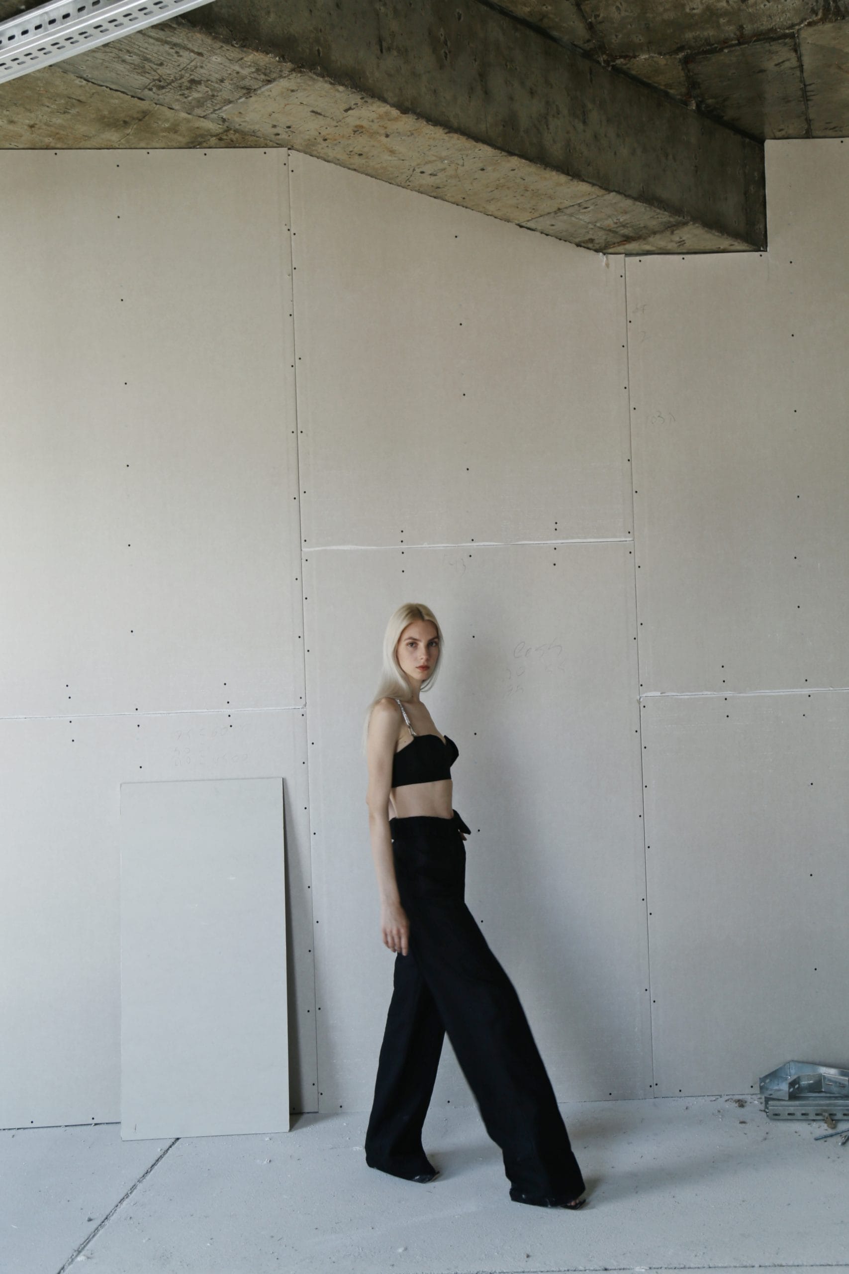 ANJA Black Pants High Waisted made by MAET