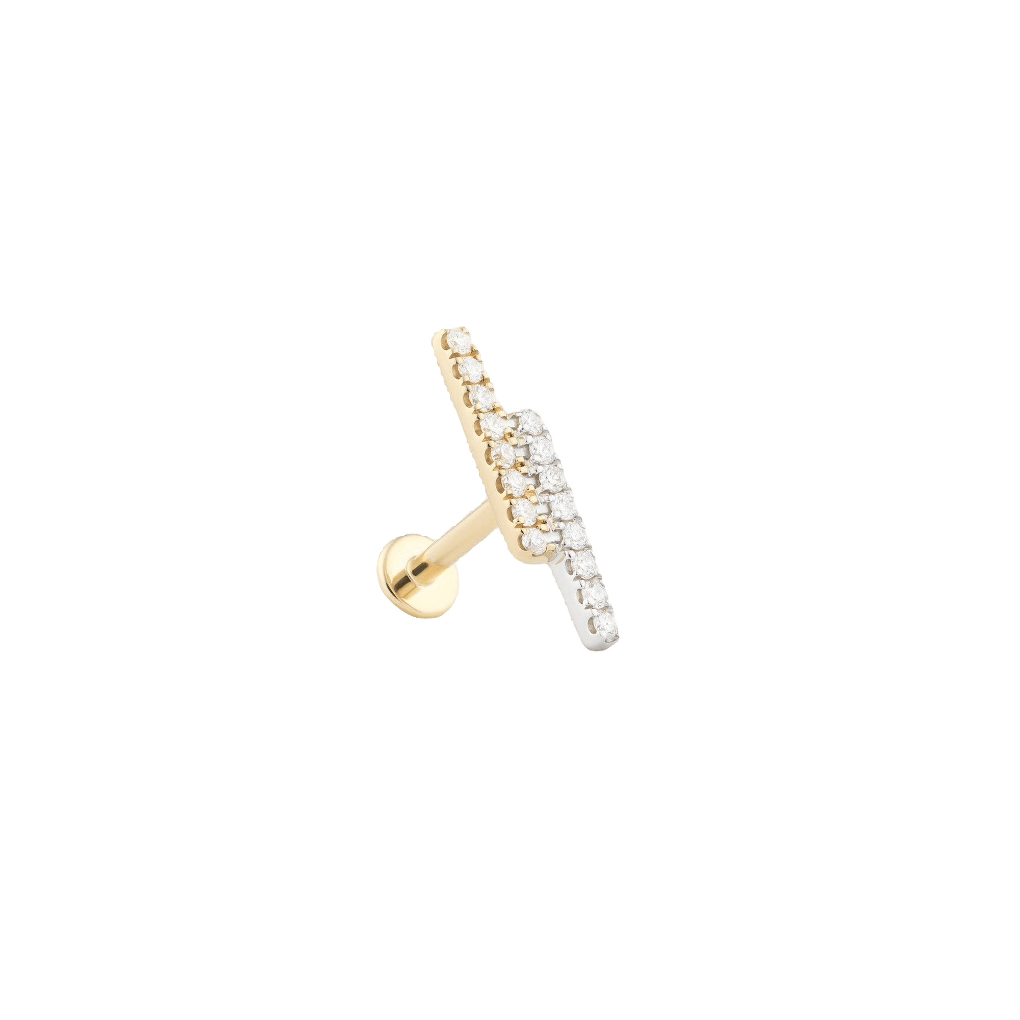 PARALLEL UNIVERSE LABRET - WHITE DIAMOND & YELLOW/WHITE GOLD made by ENNUI