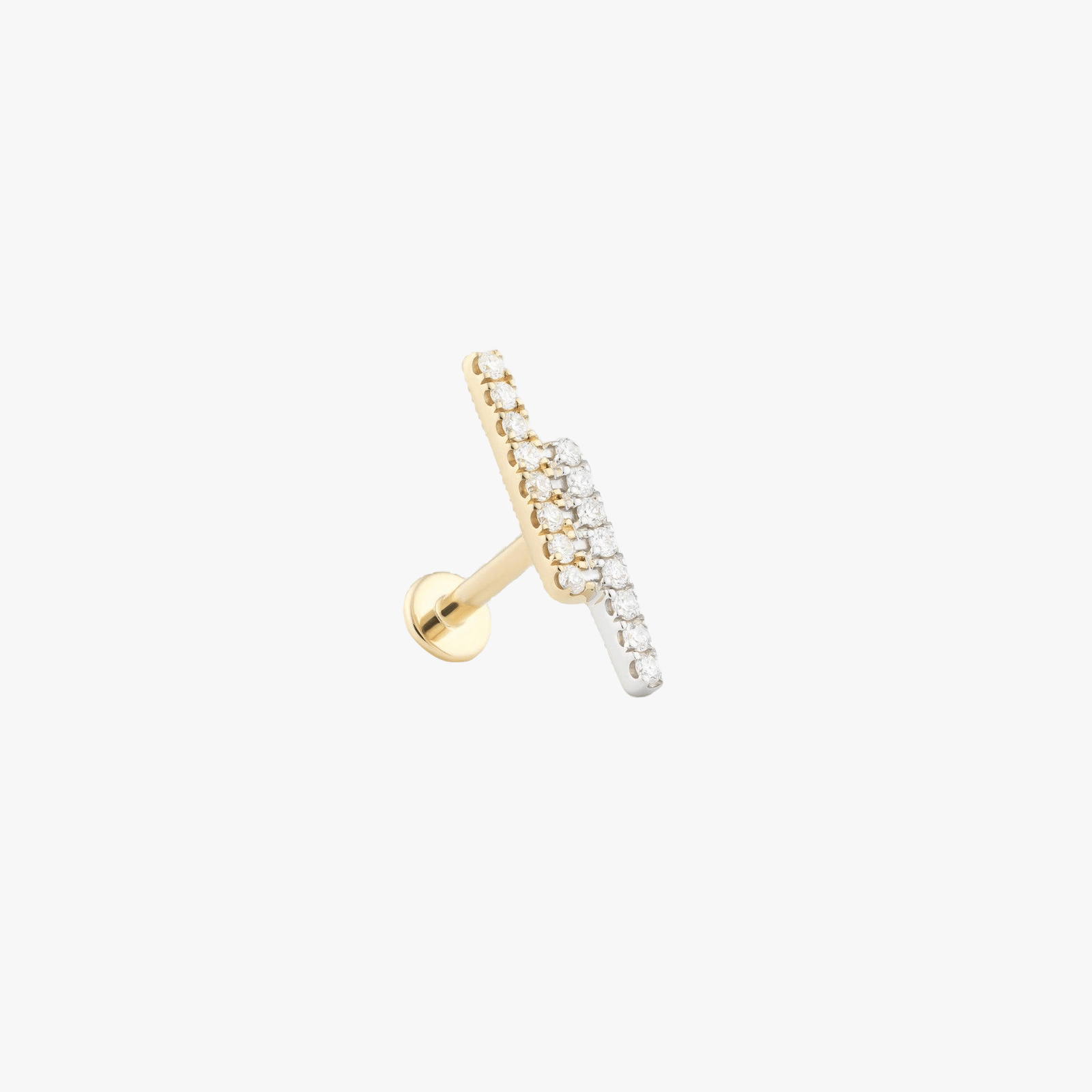 PARALLEL UNIVERSE LABRET - WHITE DIAMOND & YELLOW/WHITE GOLD made by ENNUI