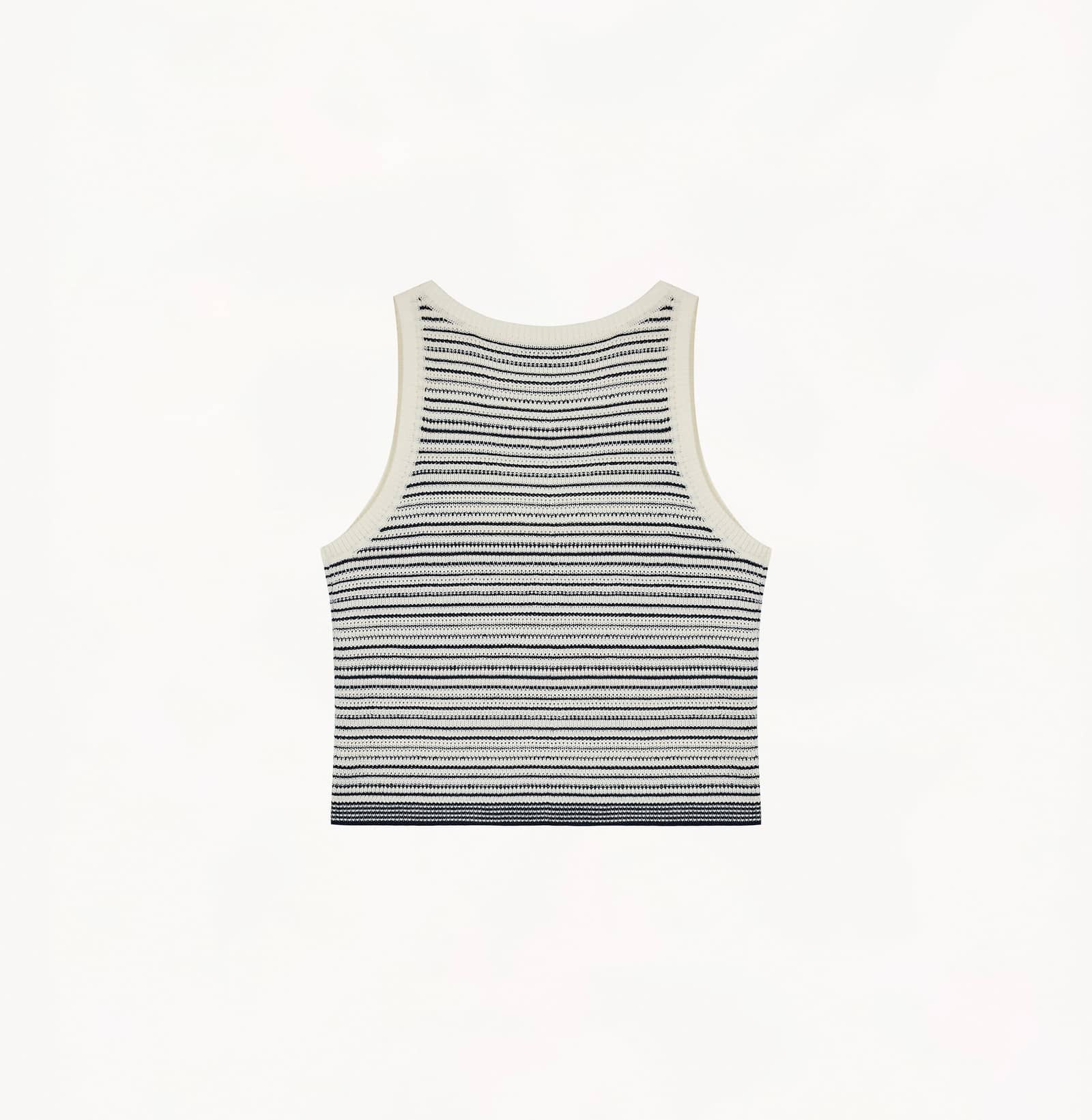 STRIPED U-NECK TANK TOP made by CRUSH Collection