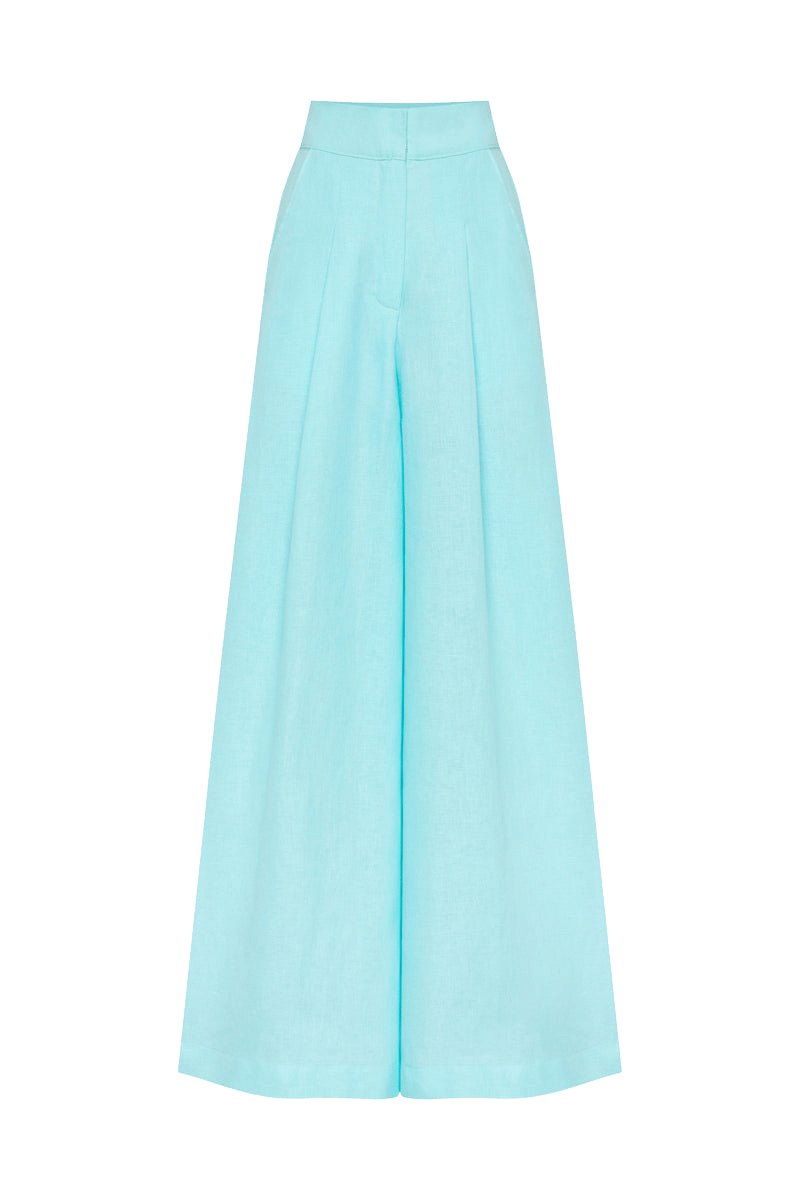 High-waisted wide-leg trousers made by Tamar Keburia