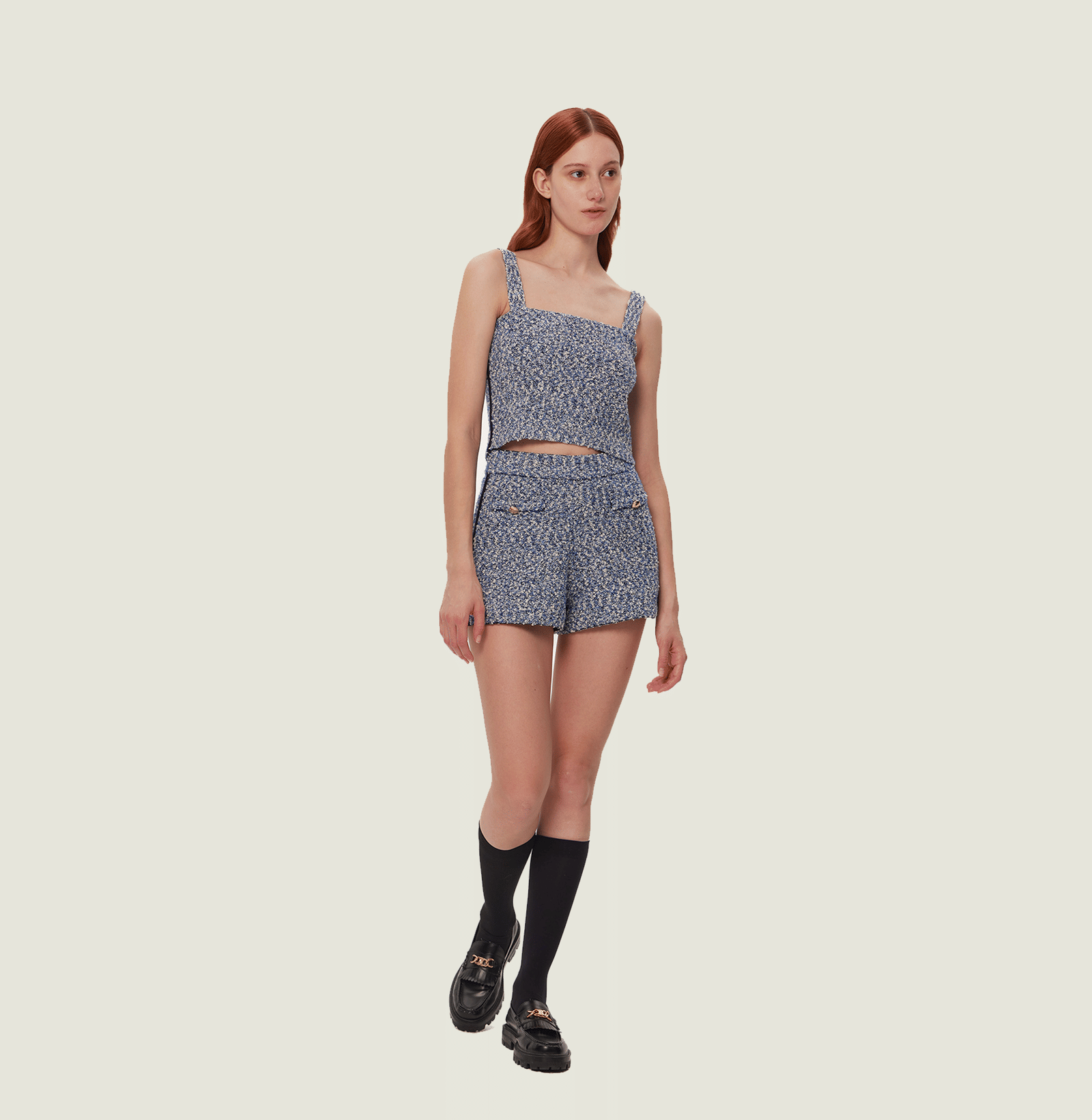 BOUCLÉ SHORTS WITH POCKETS made by CRUSH Collection