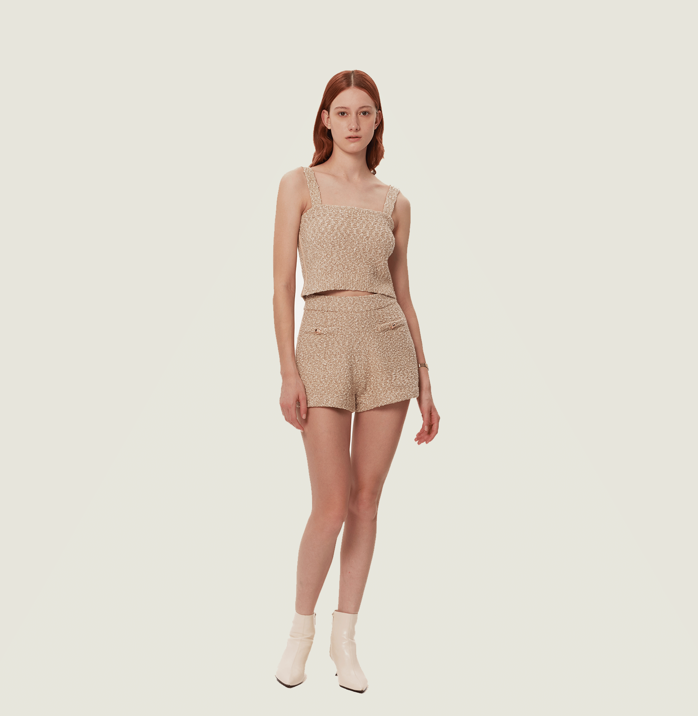 BOUCLÉ SHORTS WITH POCKETS made by CRUSH Collection