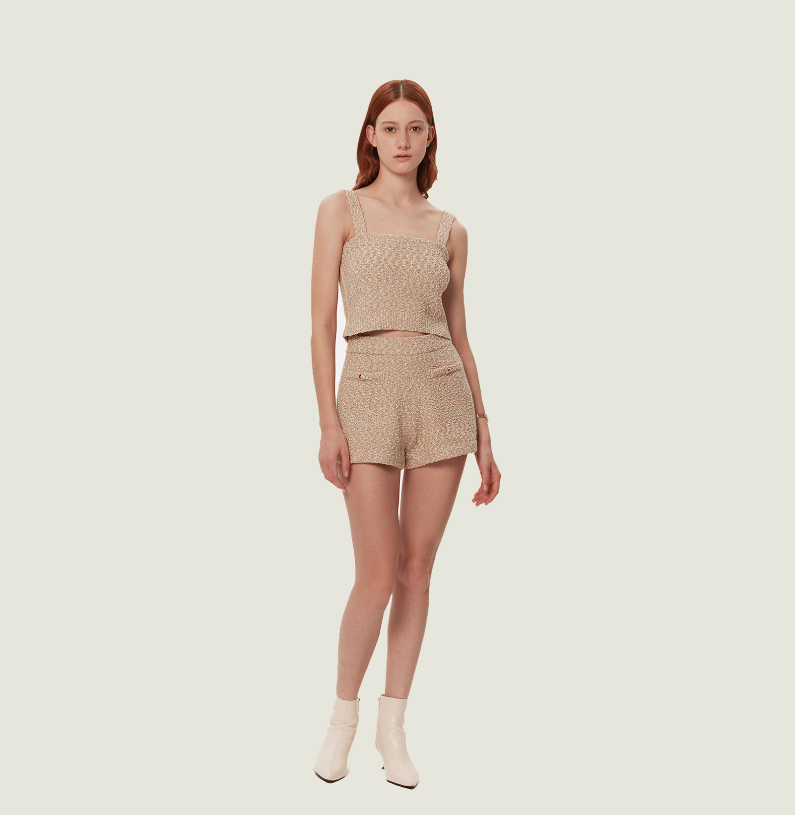 BOUCLÉ SHORTS WITH POCKETS made by CRUSH Collection