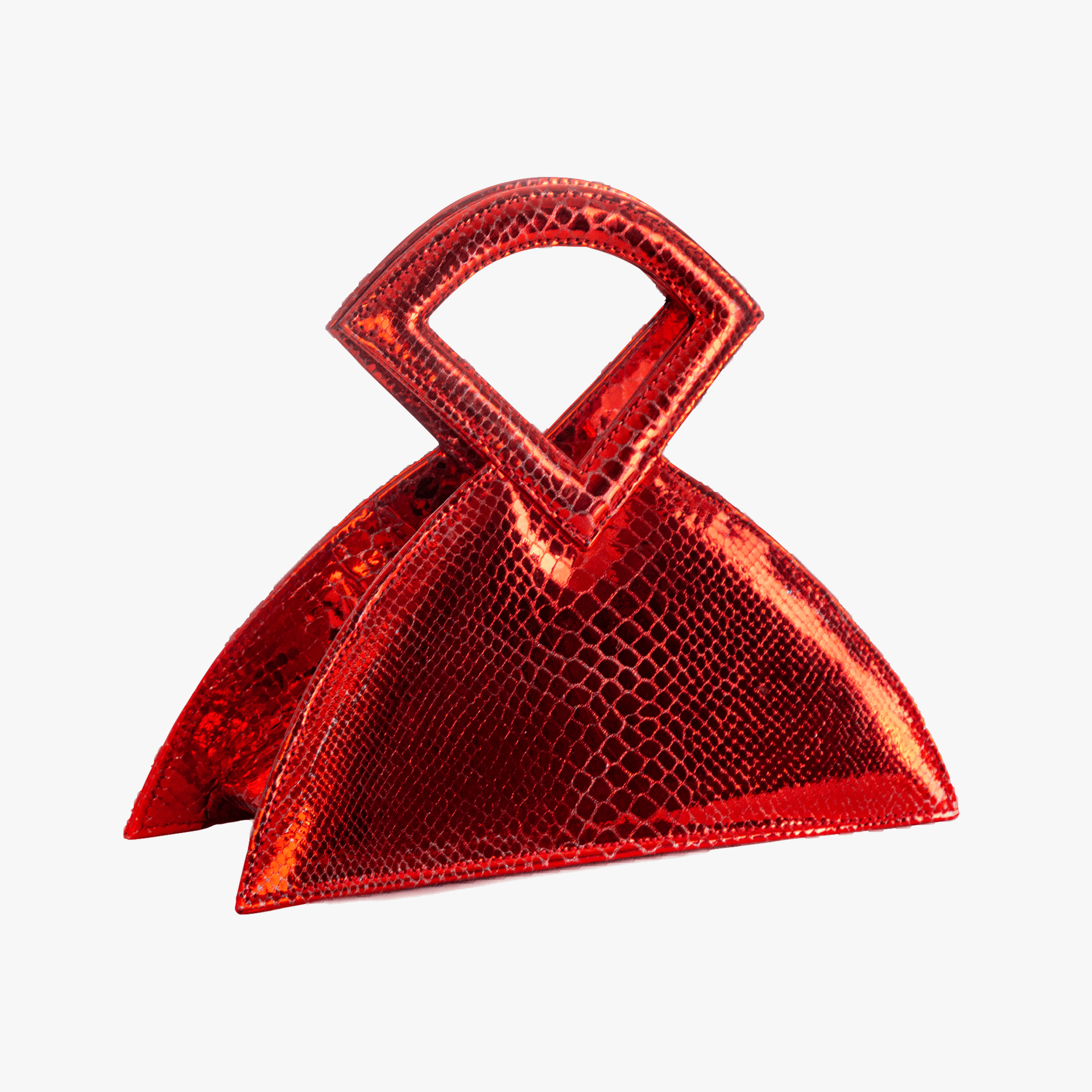 Farha - Red - Triangular Top Handle made by ALIEL