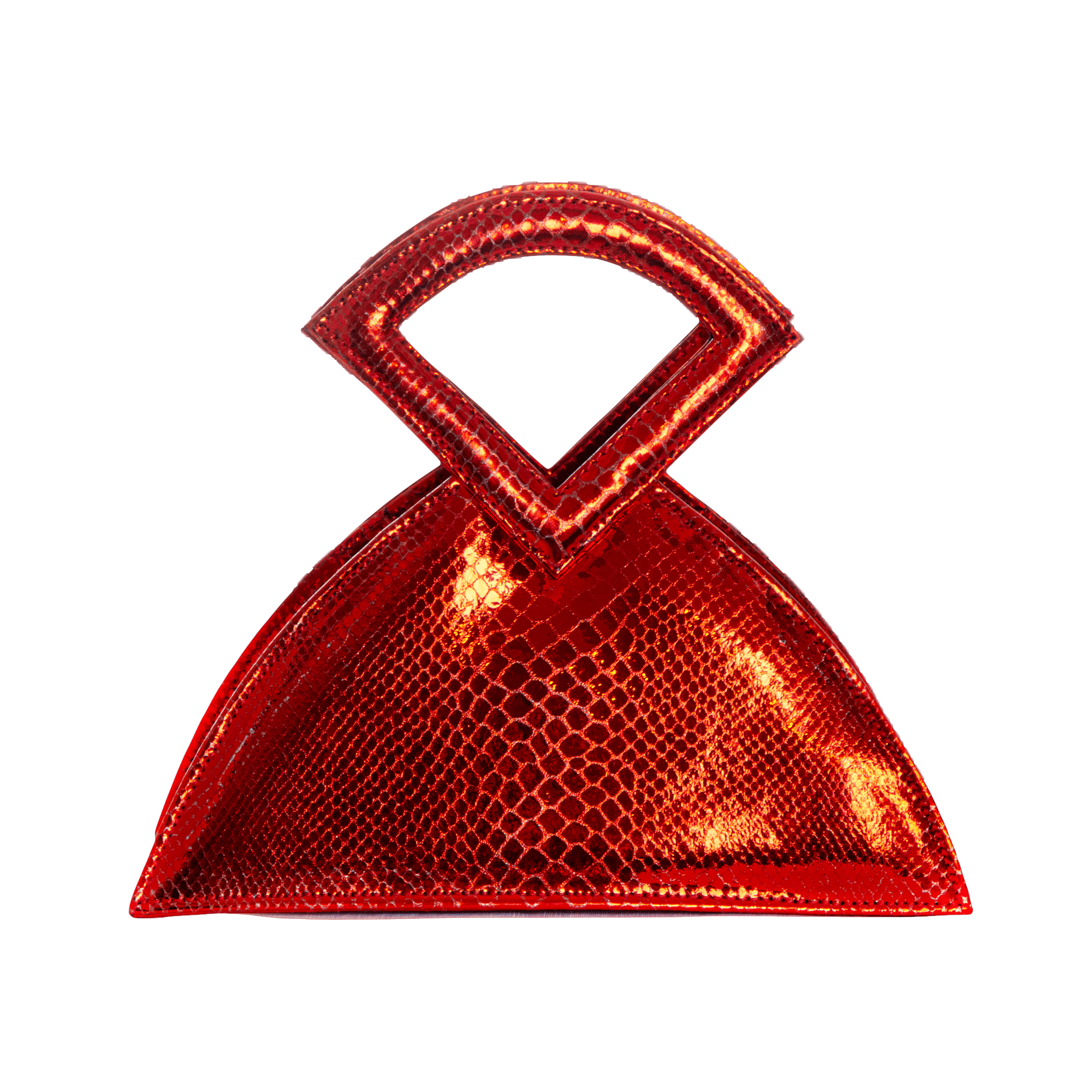 Farha - Red - Triangular Top Handle made by ALIEL