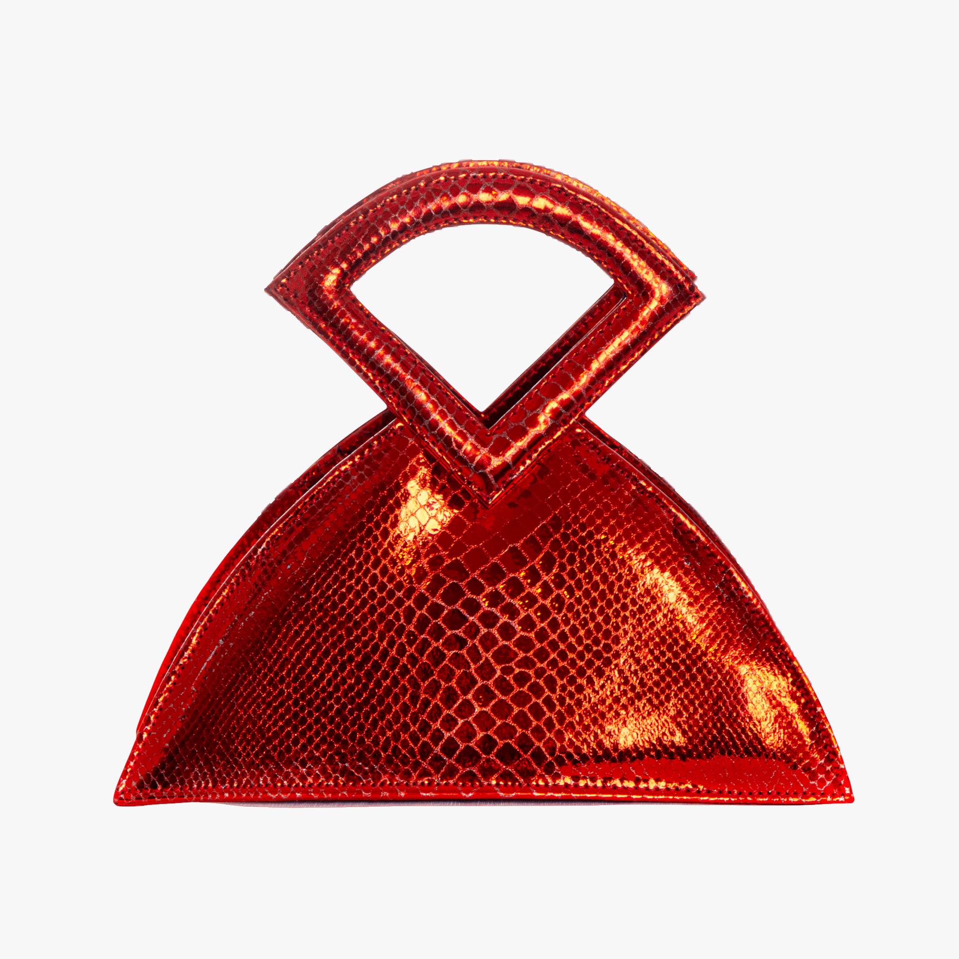 Farha - Red - Triangular Top Handle made by ALIEL
