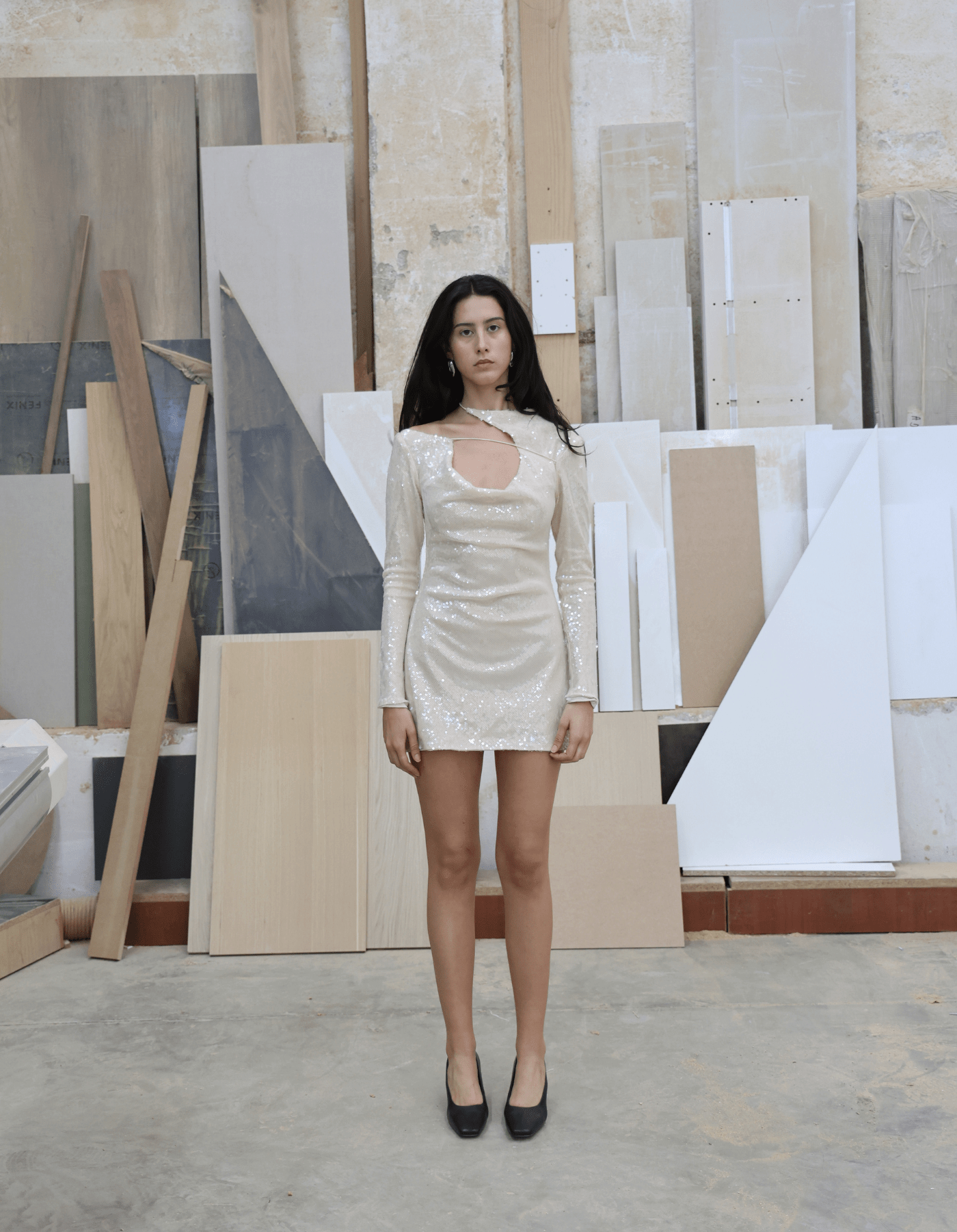 ALURA Mini Dress In Sequins made by MAET