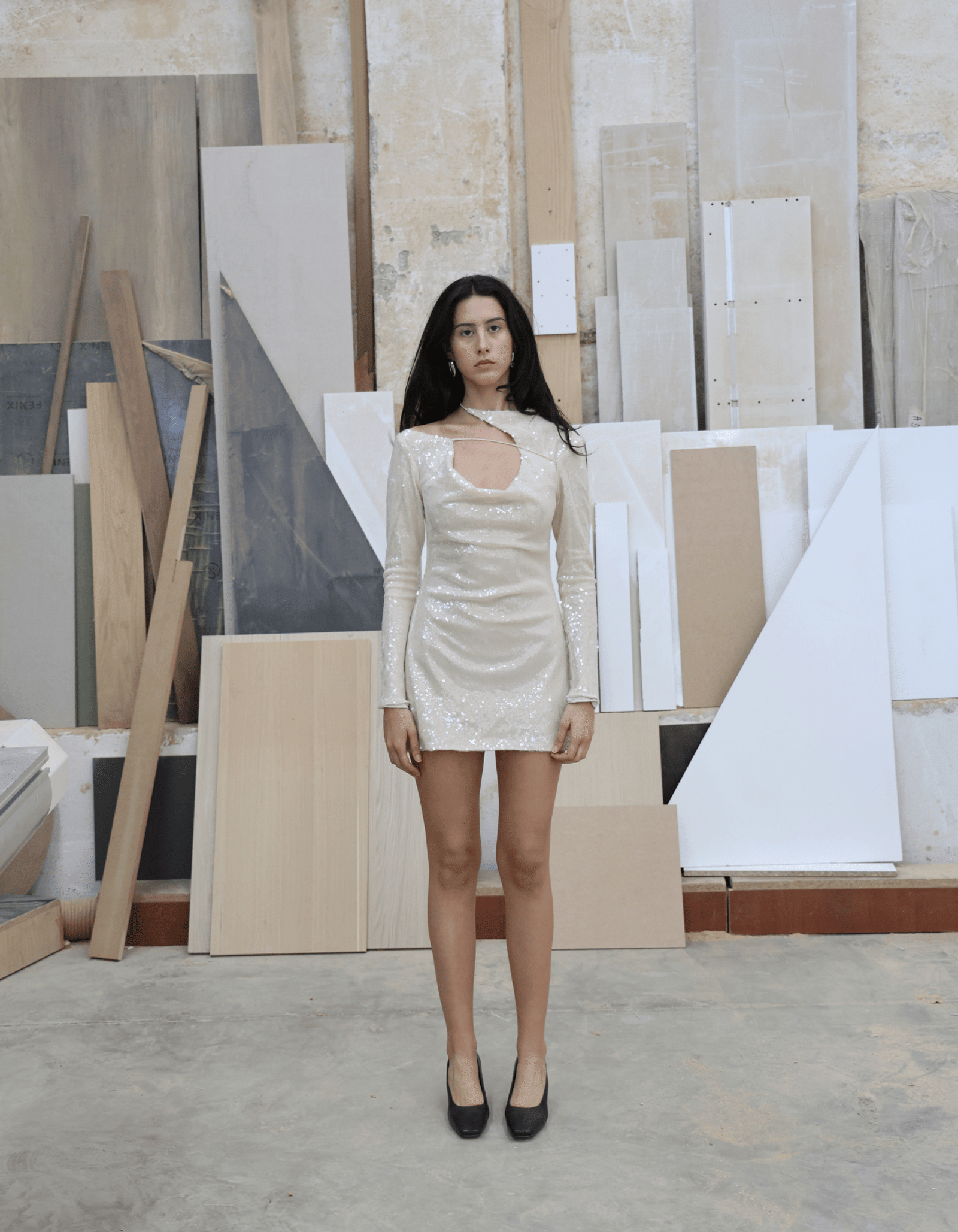 ALURA Mini Dress In Sequins made by MAET