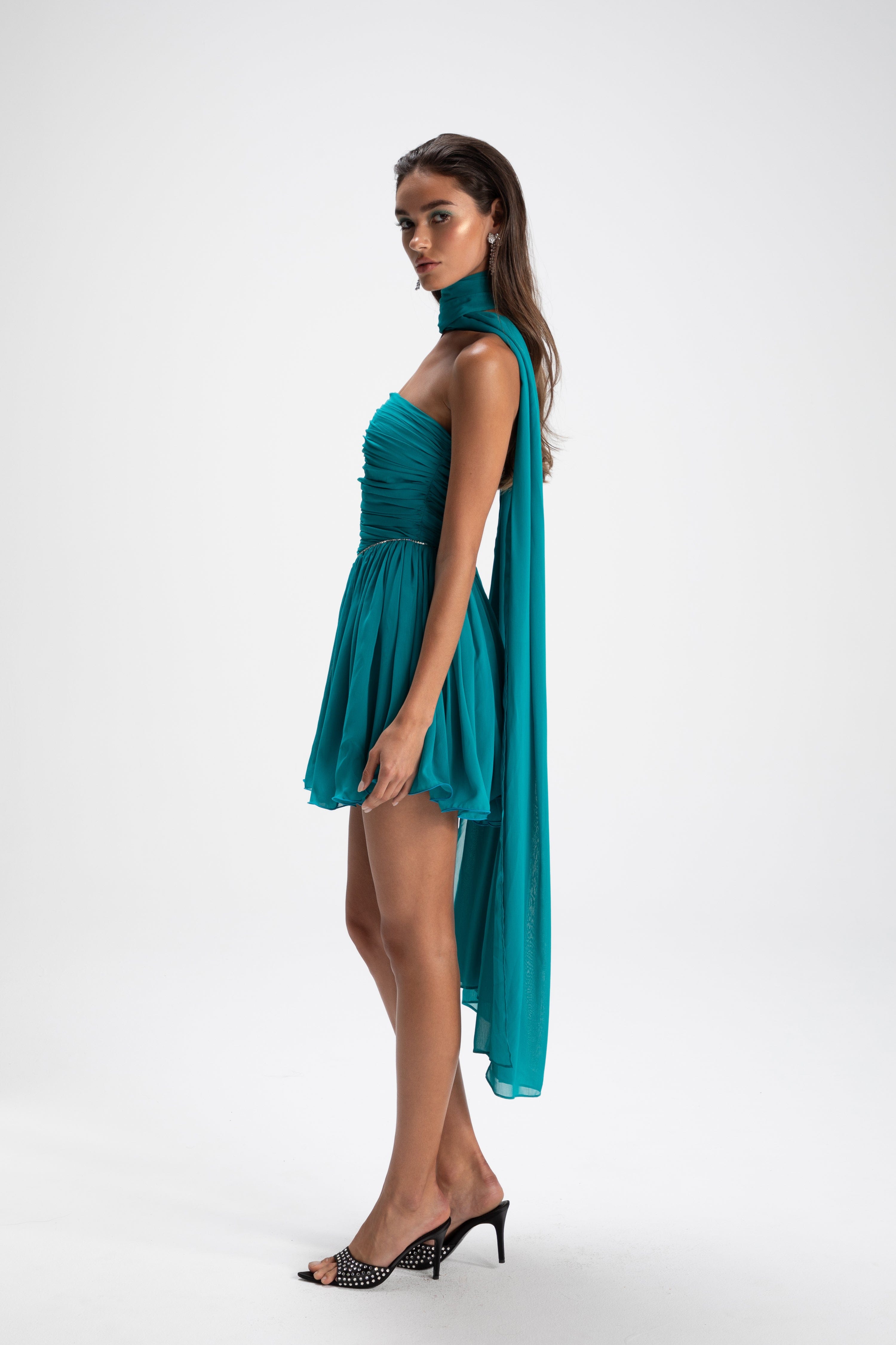 Chloe Dress (Blue) in Blue made by Nana Jacqueline