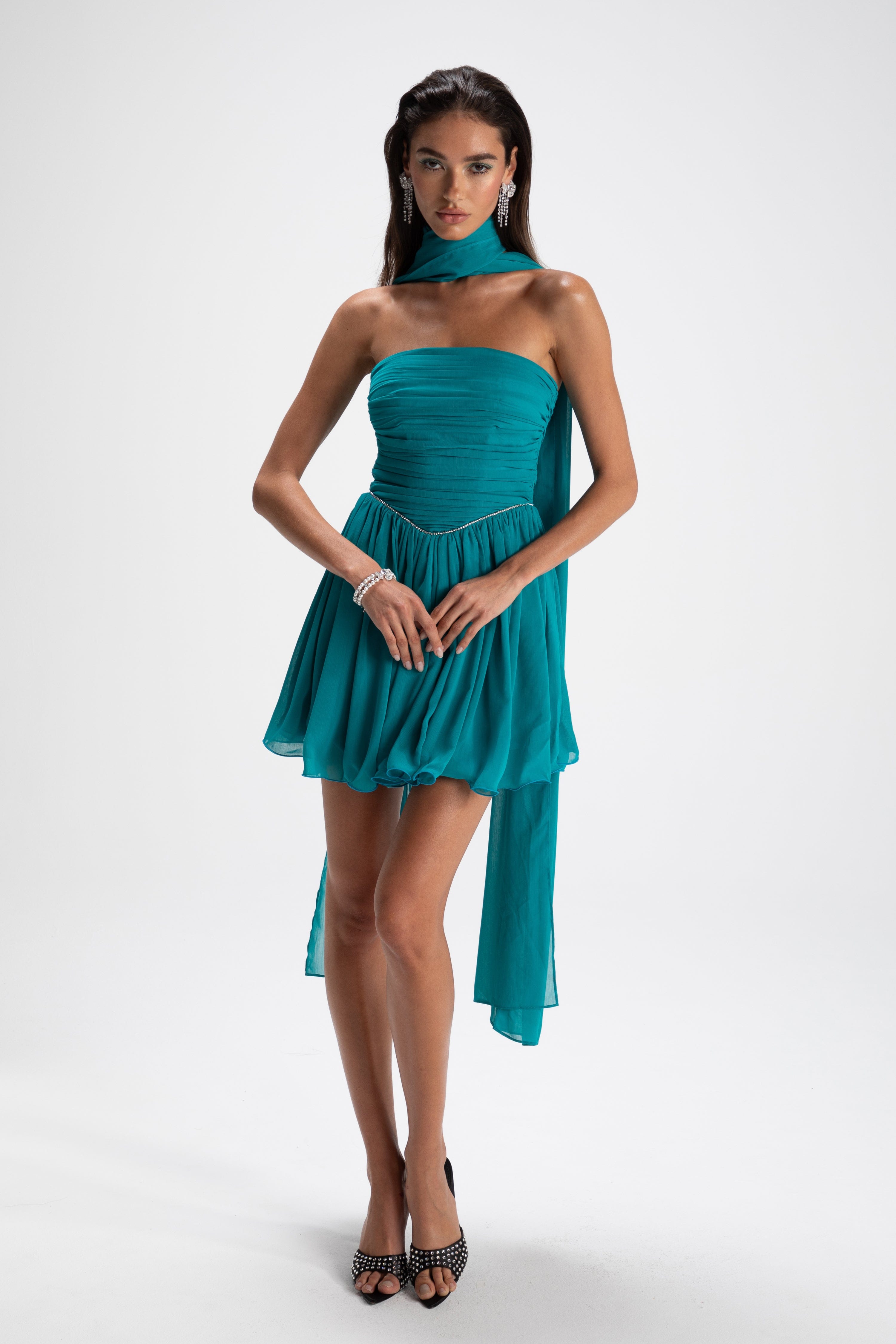 Chloe Dress (Blue) in Blue made by Nana Jacqueline