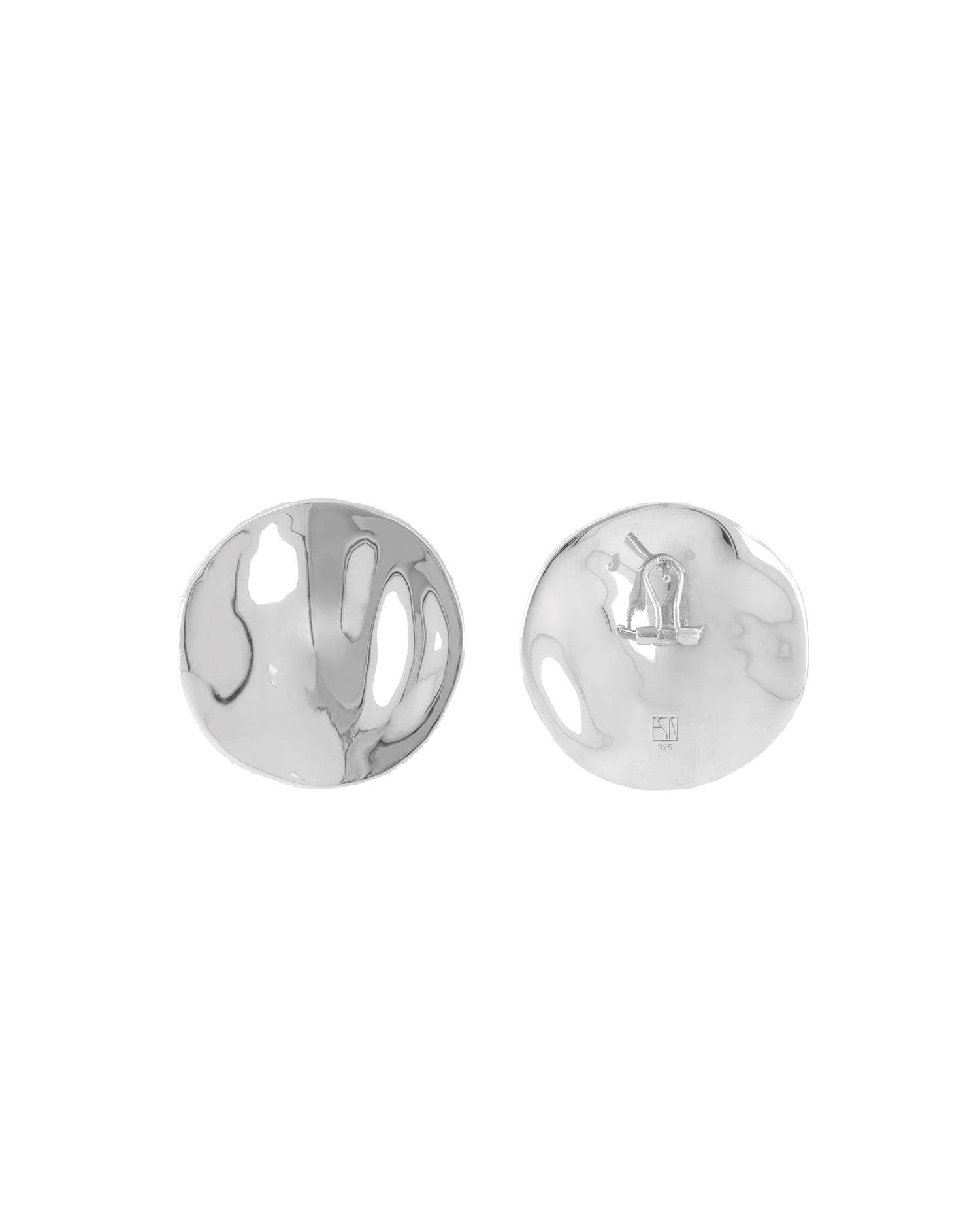 The Disc Earrings - Silver made by ESSEN