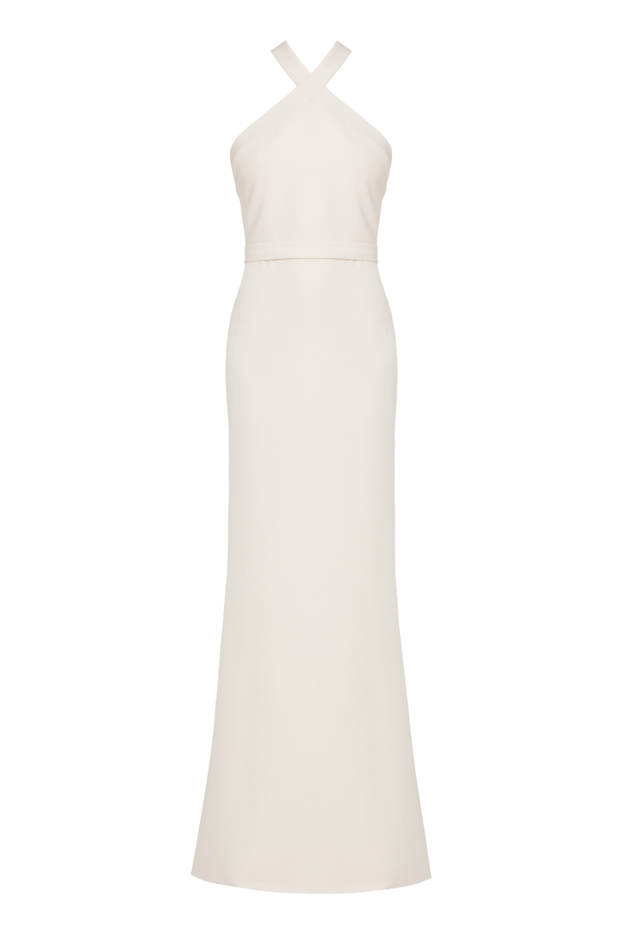 GISEL Cream Off-Shoulder Long Evening Dress made by UNDRESS