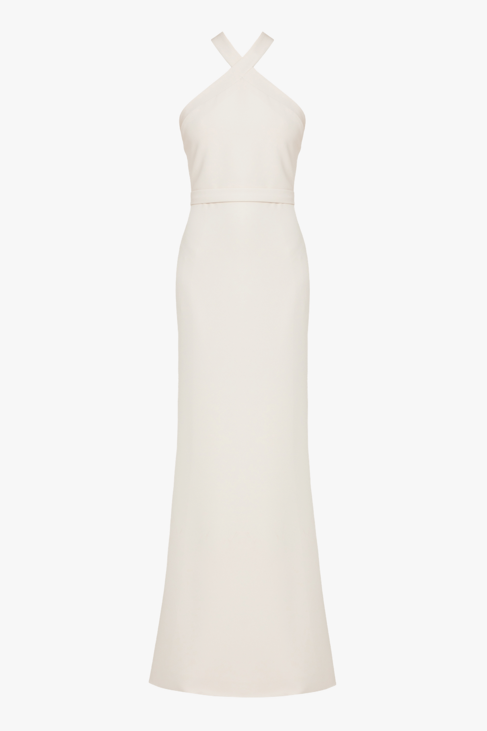 GISEL Cream Off-Shoulder Long Evening Dress made by UNDRESS