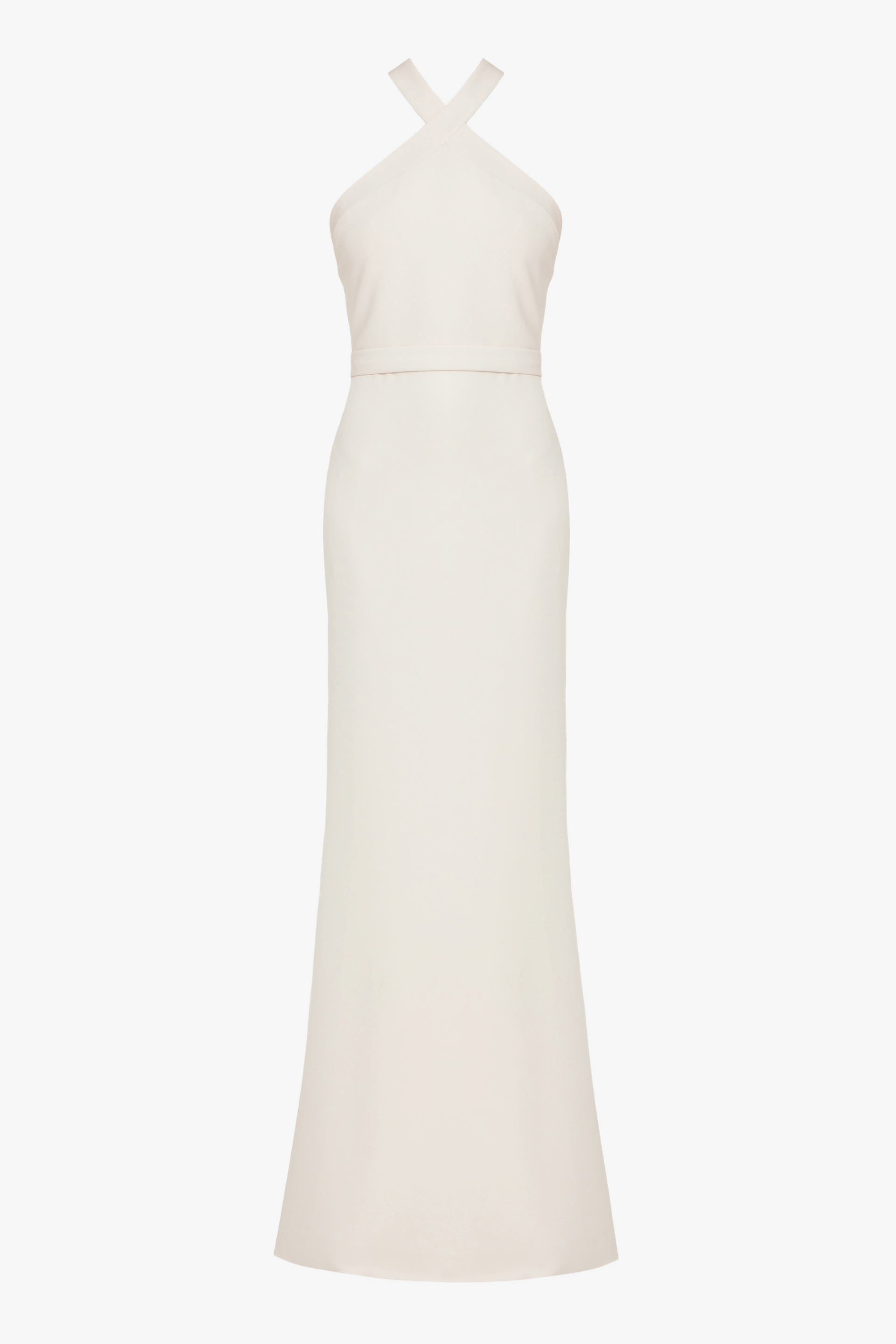 GISEL Cream Off-Shoulder Long Evening Dress made by UNDRESS