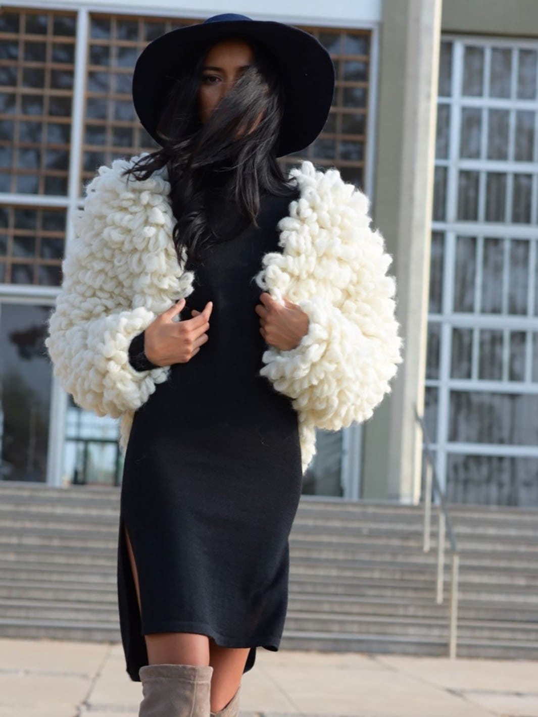 ONYX tunic dress in Black made by AYNI