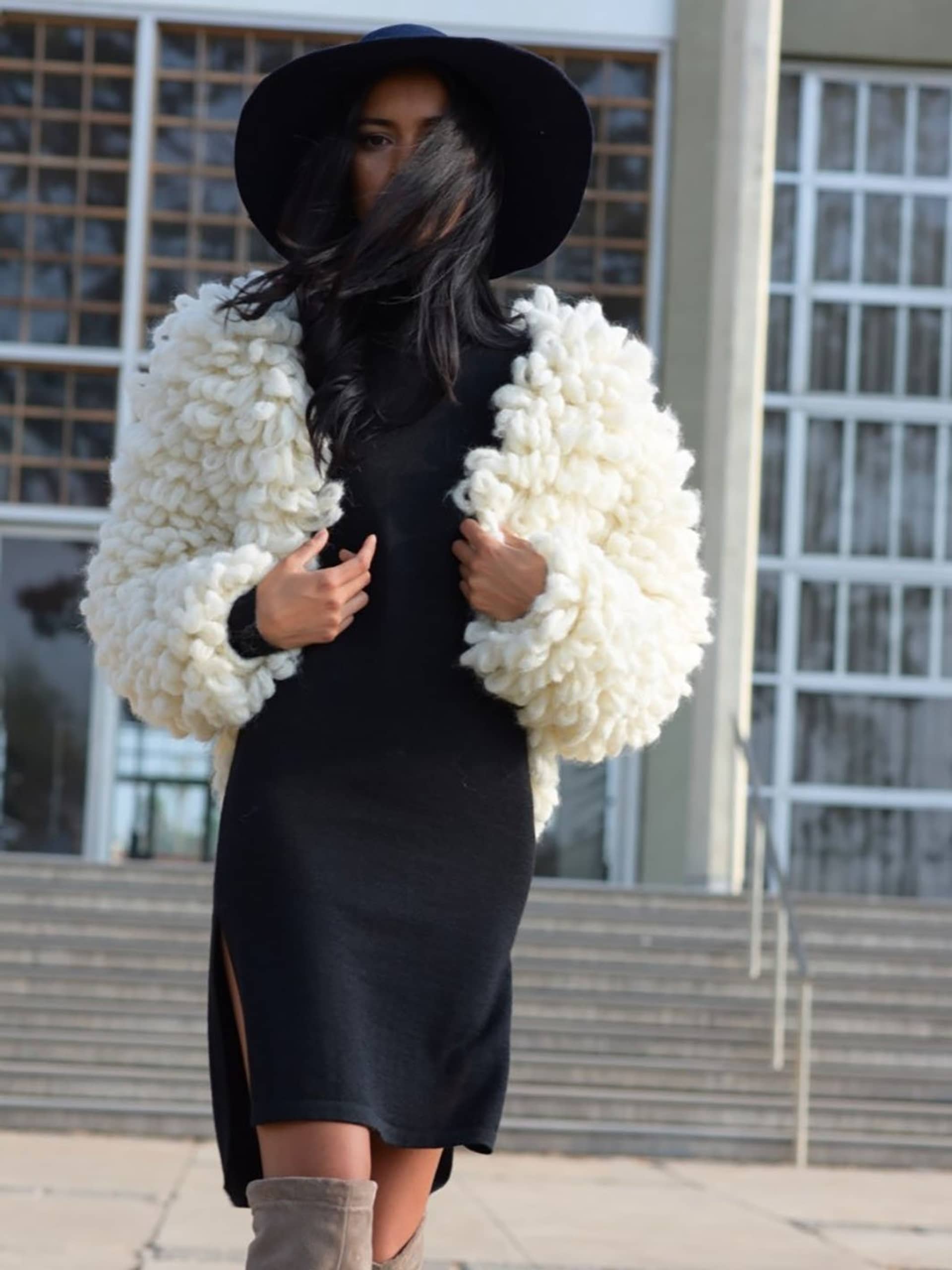 ONYX tunic dress in Black made by AYNI