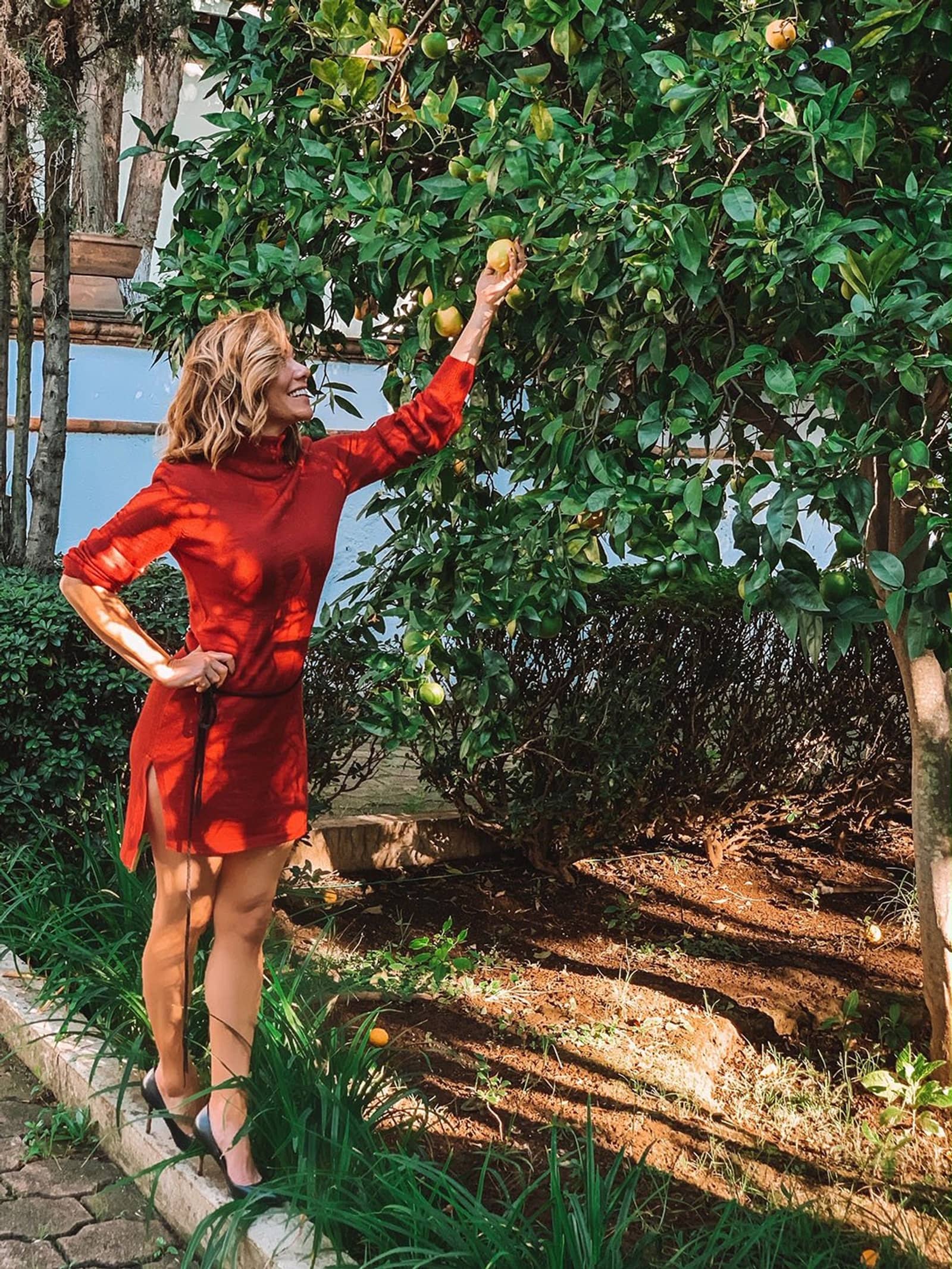 ONYX tunic dress in Red made by AYNI