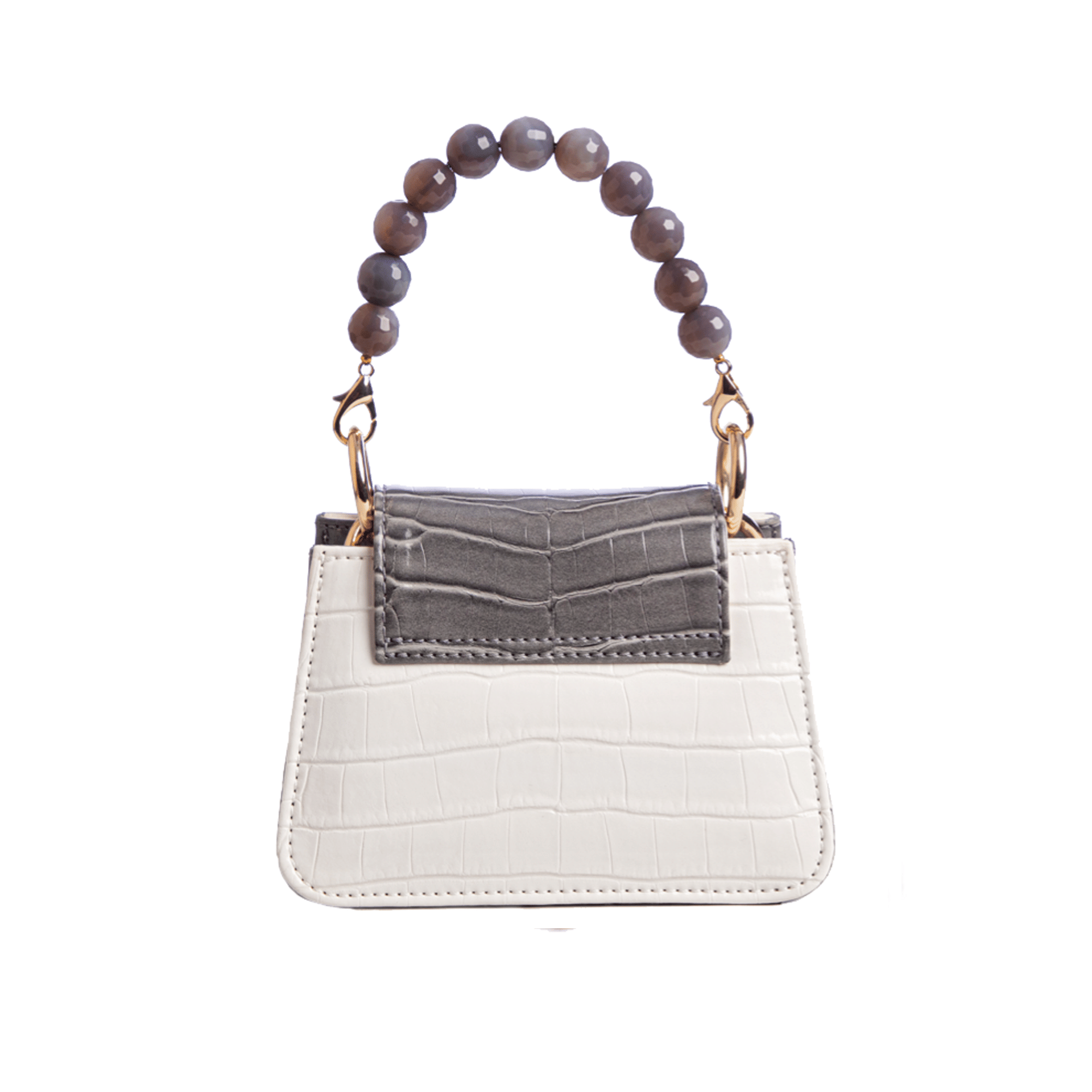 Horra - White x Grey - Mini bag made by ALIEL
