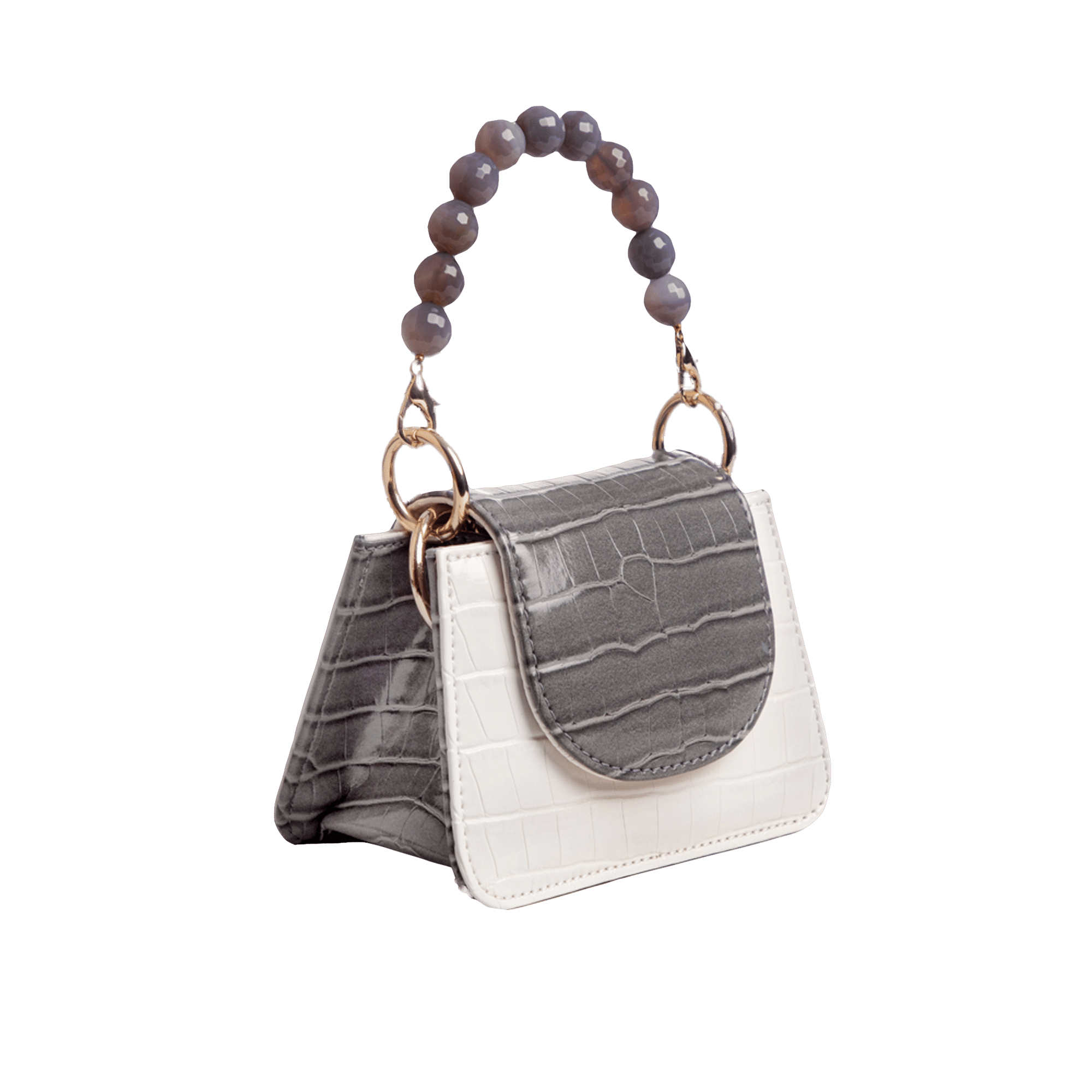 Horra - White x Grey - Mini bag made by ALIEL