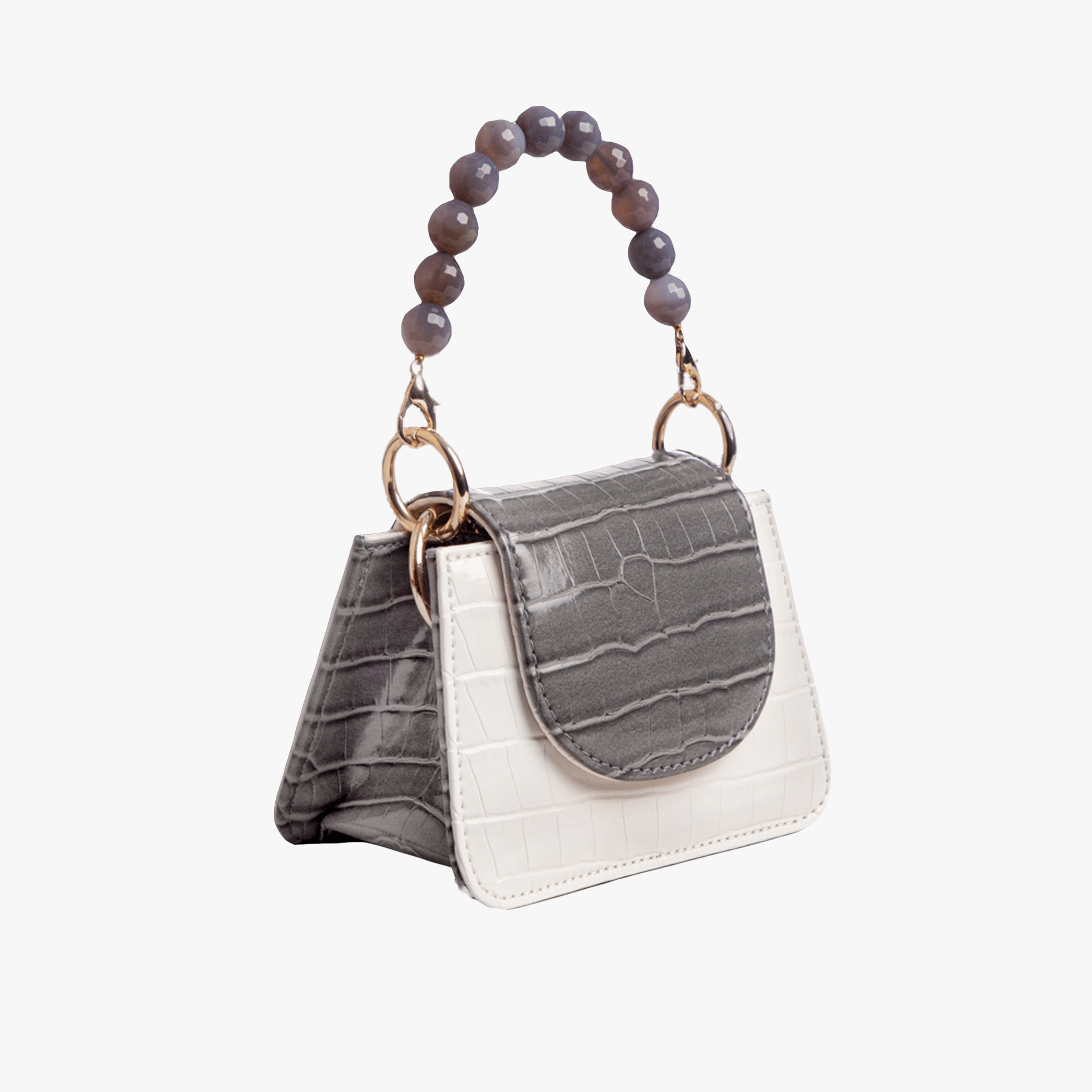 Horra - White x Grey - Mini bag made by ALIEL