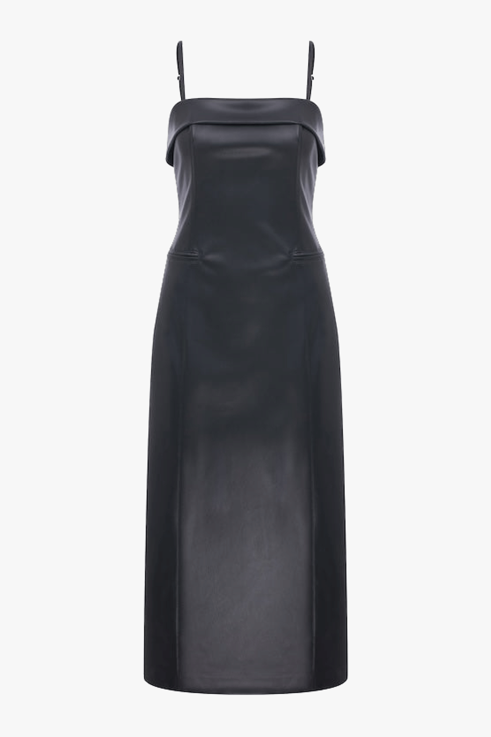 Gaia Vegan Leather Midi Dress made by Nazli Ceren