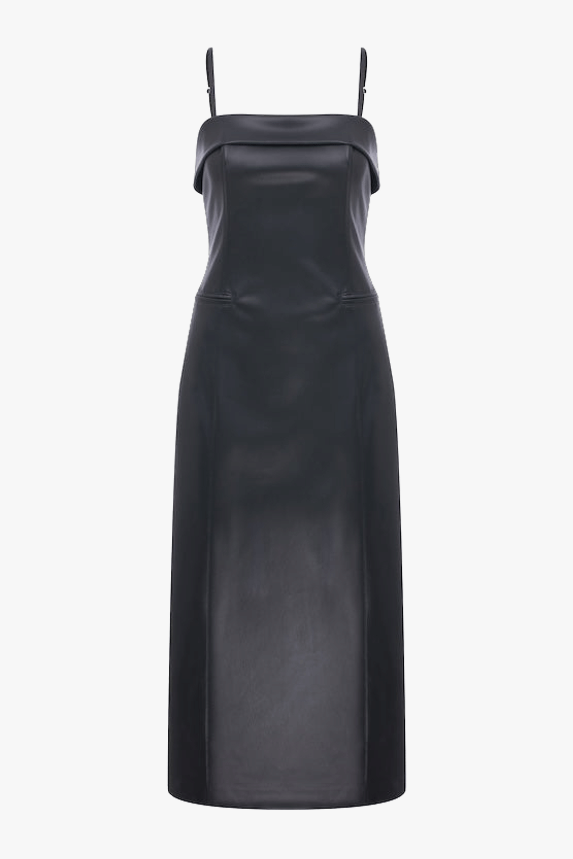 Gaia Vegan Leather Midi Dress made by Nazli Ceren