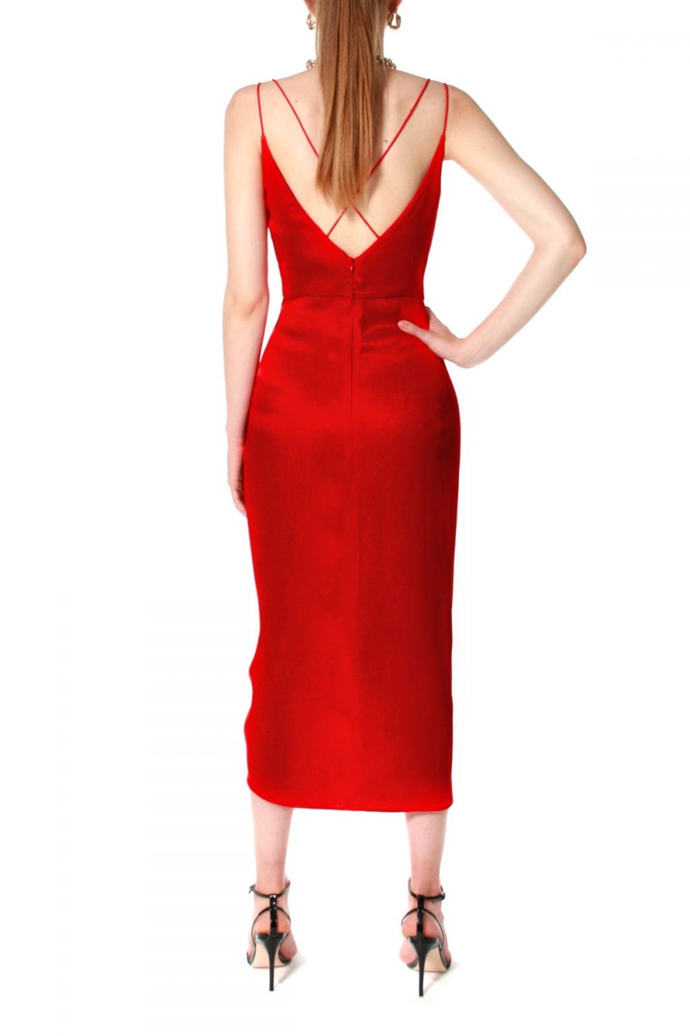 Dress Ava So Hot in Red made by HALEWSKI