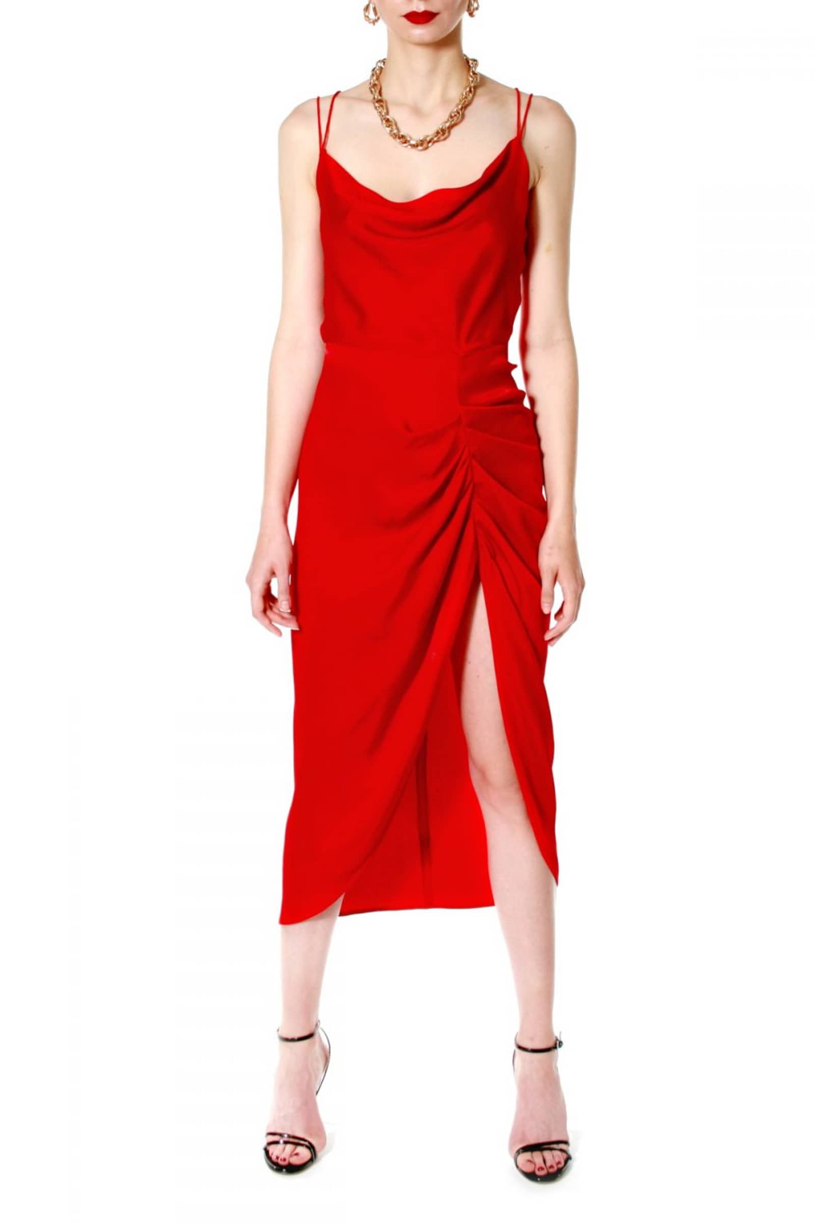 Dress Ava So Hot in Red made by HALEWSKI