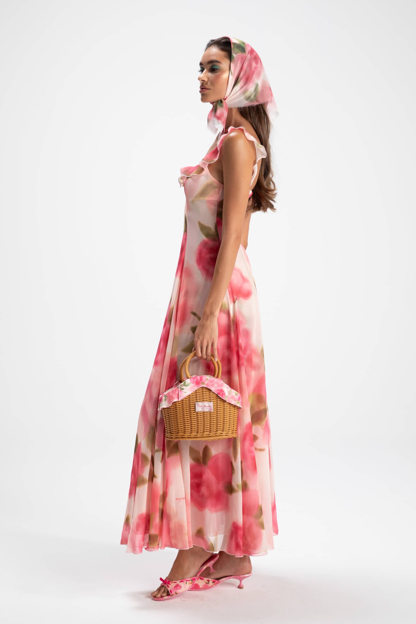 Evie Dress (Floral) in Pink made by Nana Jacqueline