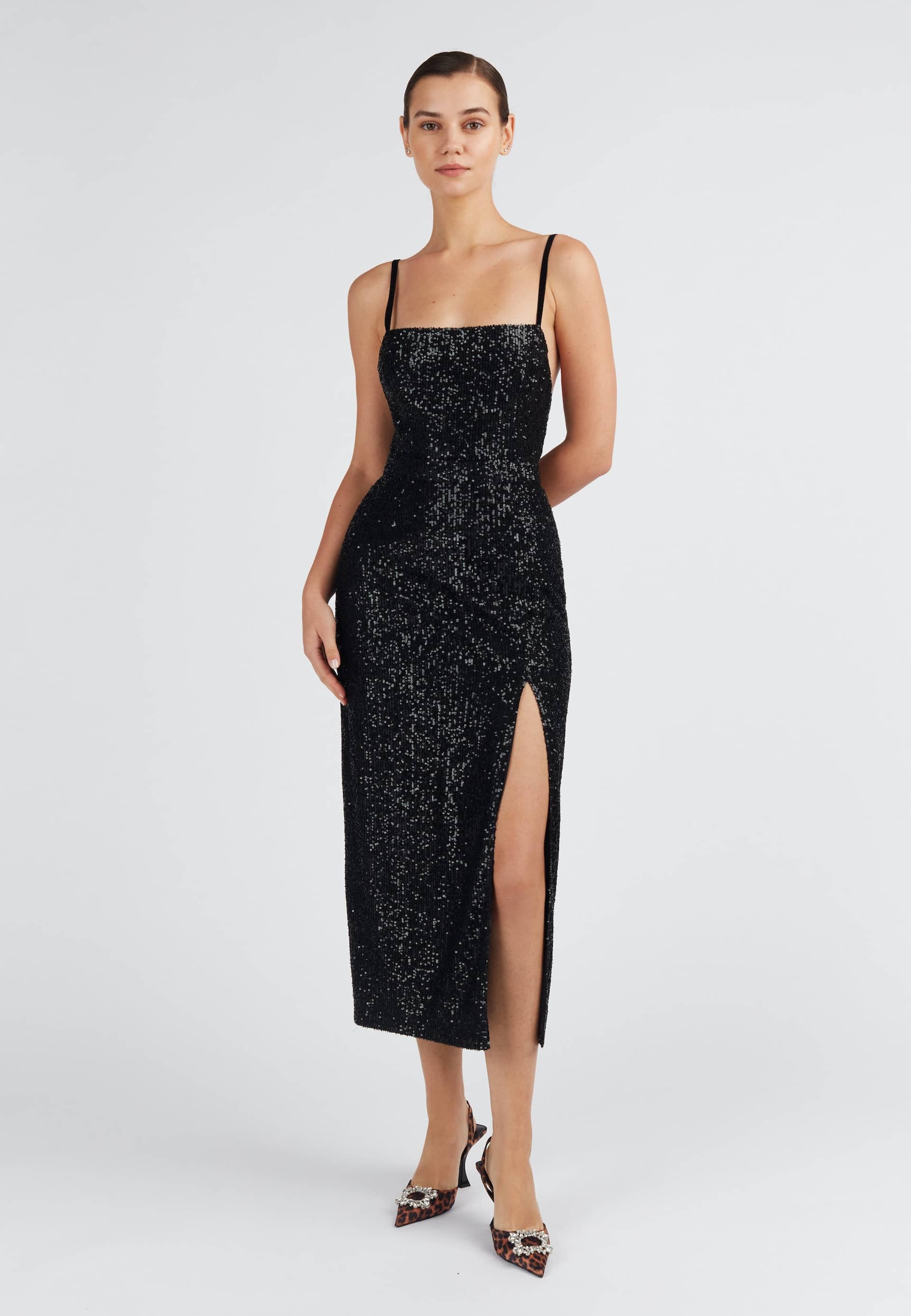 CHLOE black sequin cocktail dress made by UNDRESS
