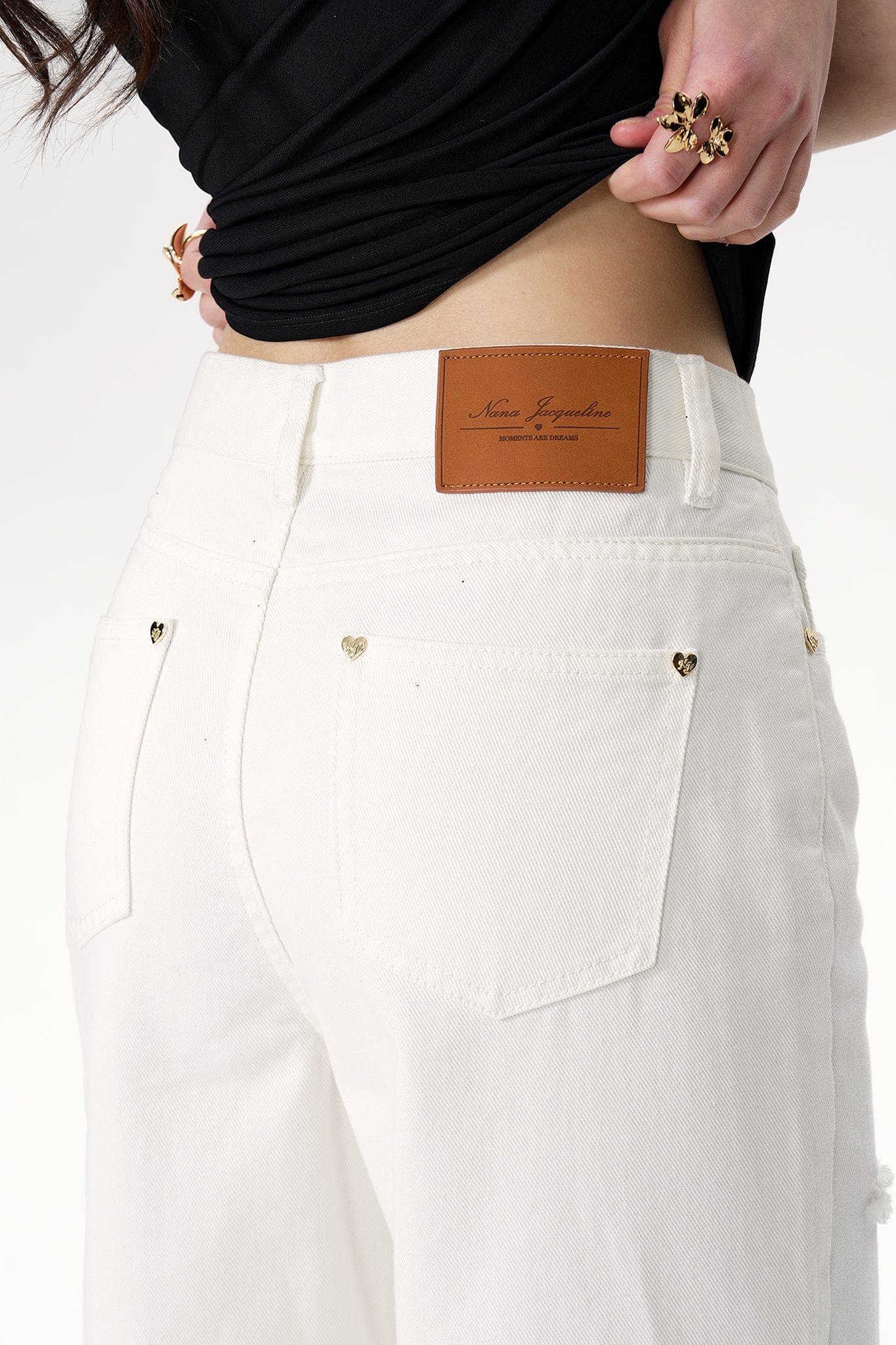 Margaux Jeans (White) made by Nana Jacqueline