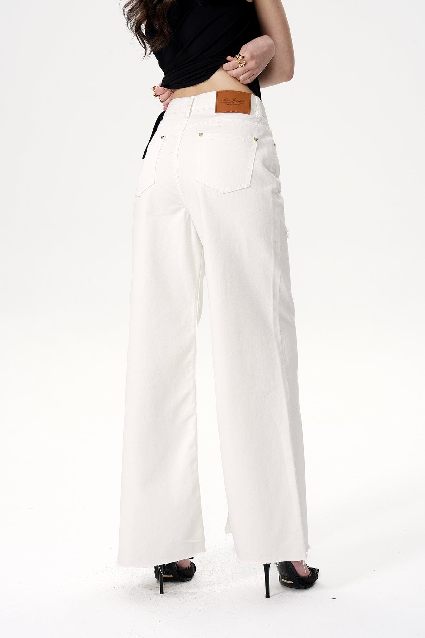 Margaux Jeans (White) made by Nana Jacqueline