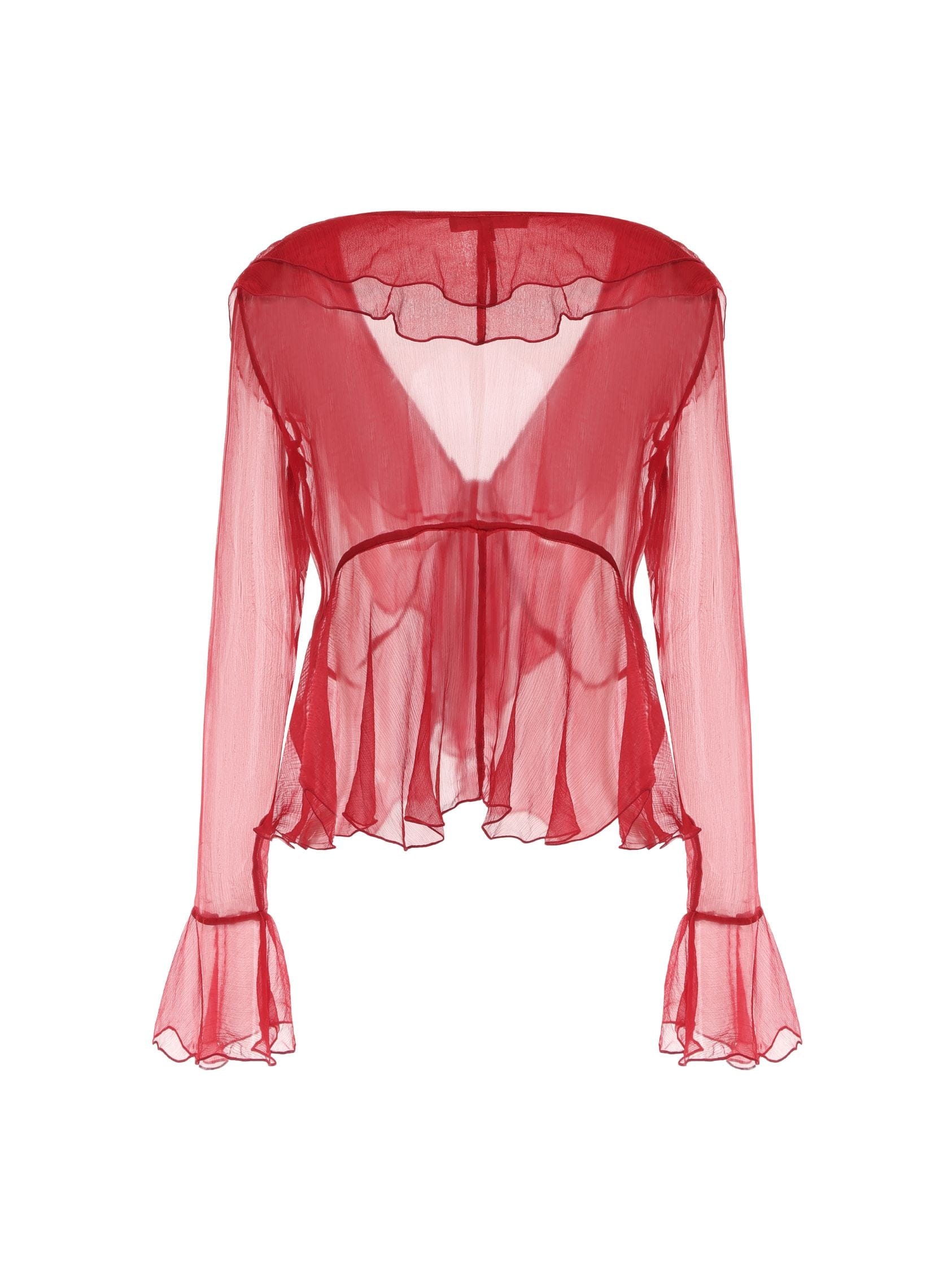 Annika Cardigan (Red) made by Nana Jacqueline