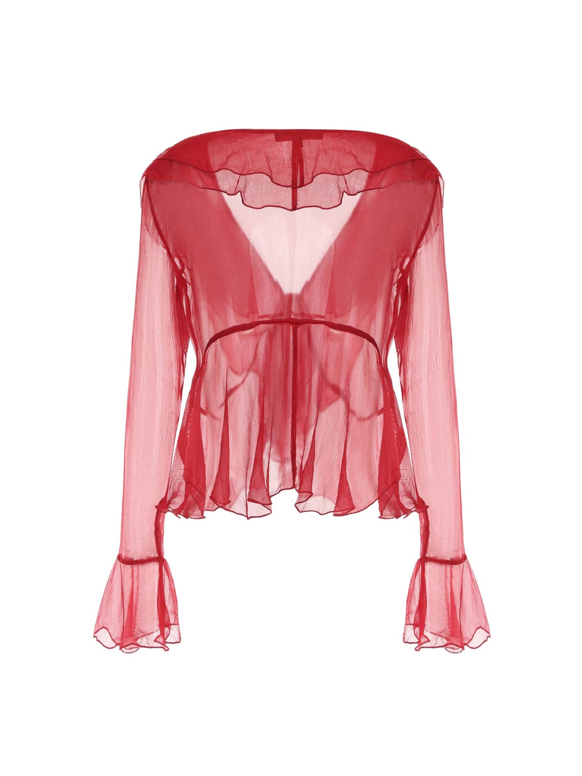 Annika Cardigan (Red) made by Nana Jacqueline