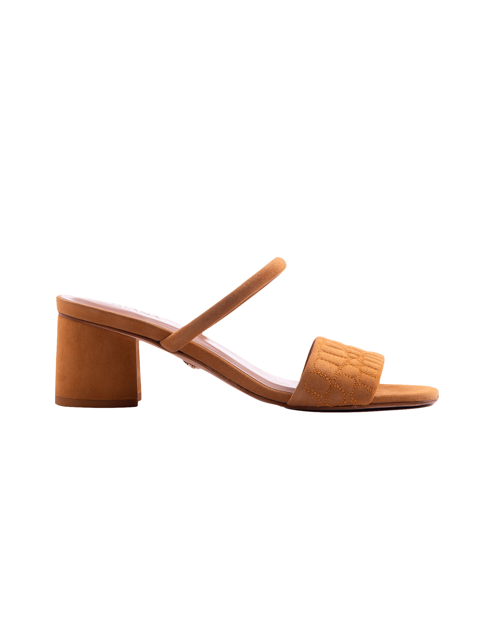 Quilted Croc Mule 55 Golden Rod in Orange made by ATANA