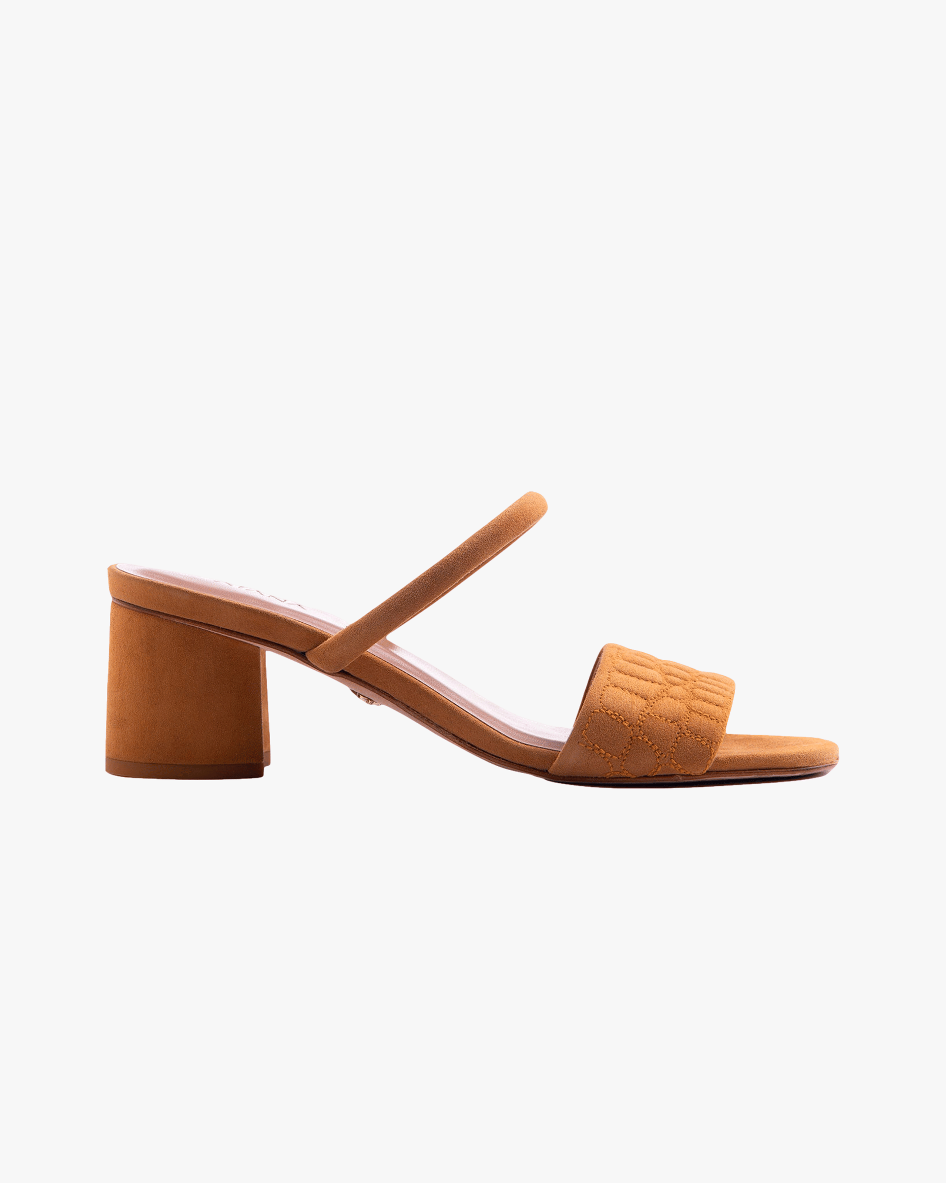 Quilted Croc Mule 55 Golden Rod in Orange made by ATANA