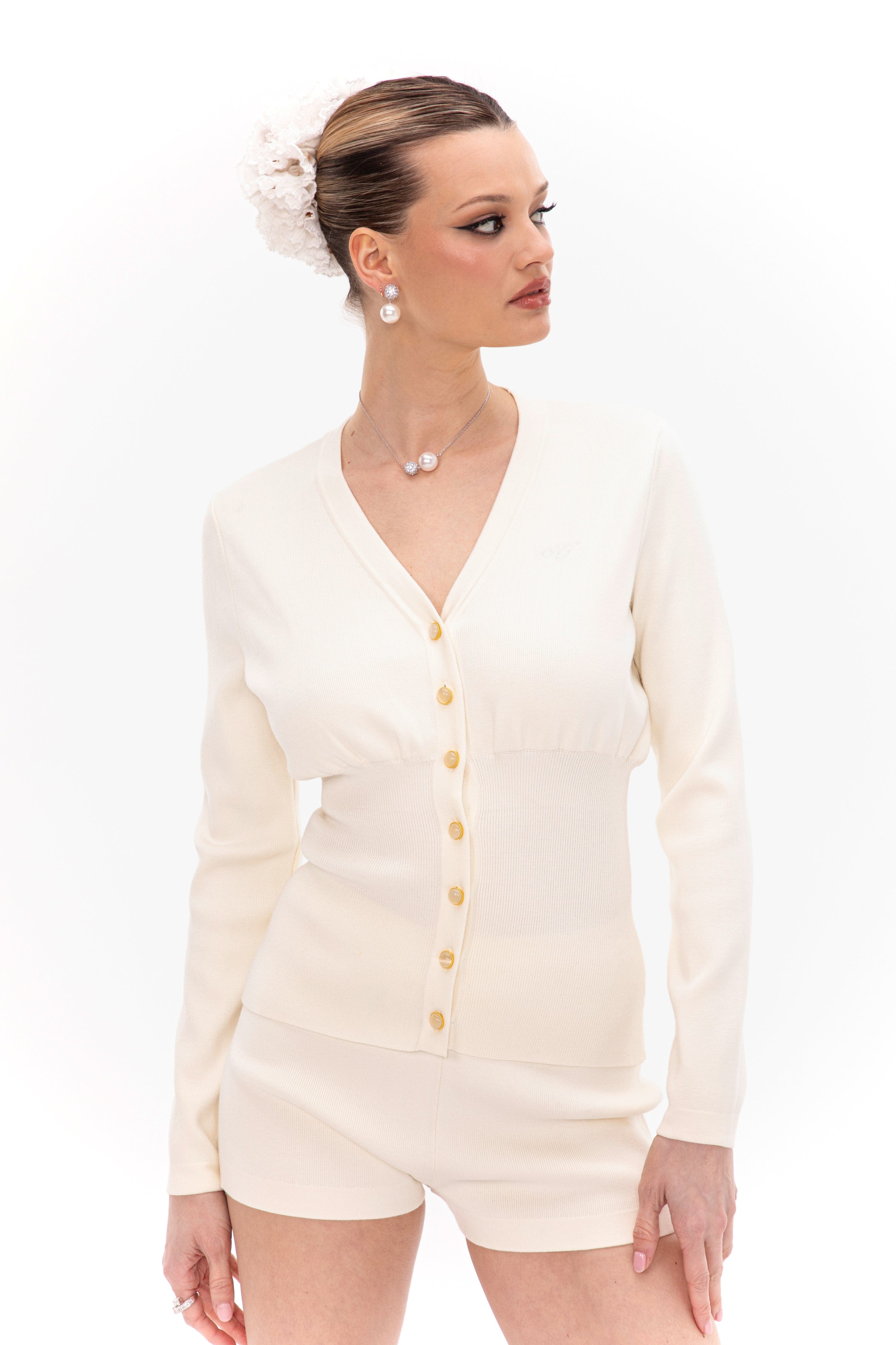 Naomi Knit Set (White) made by Nana Jacqueline