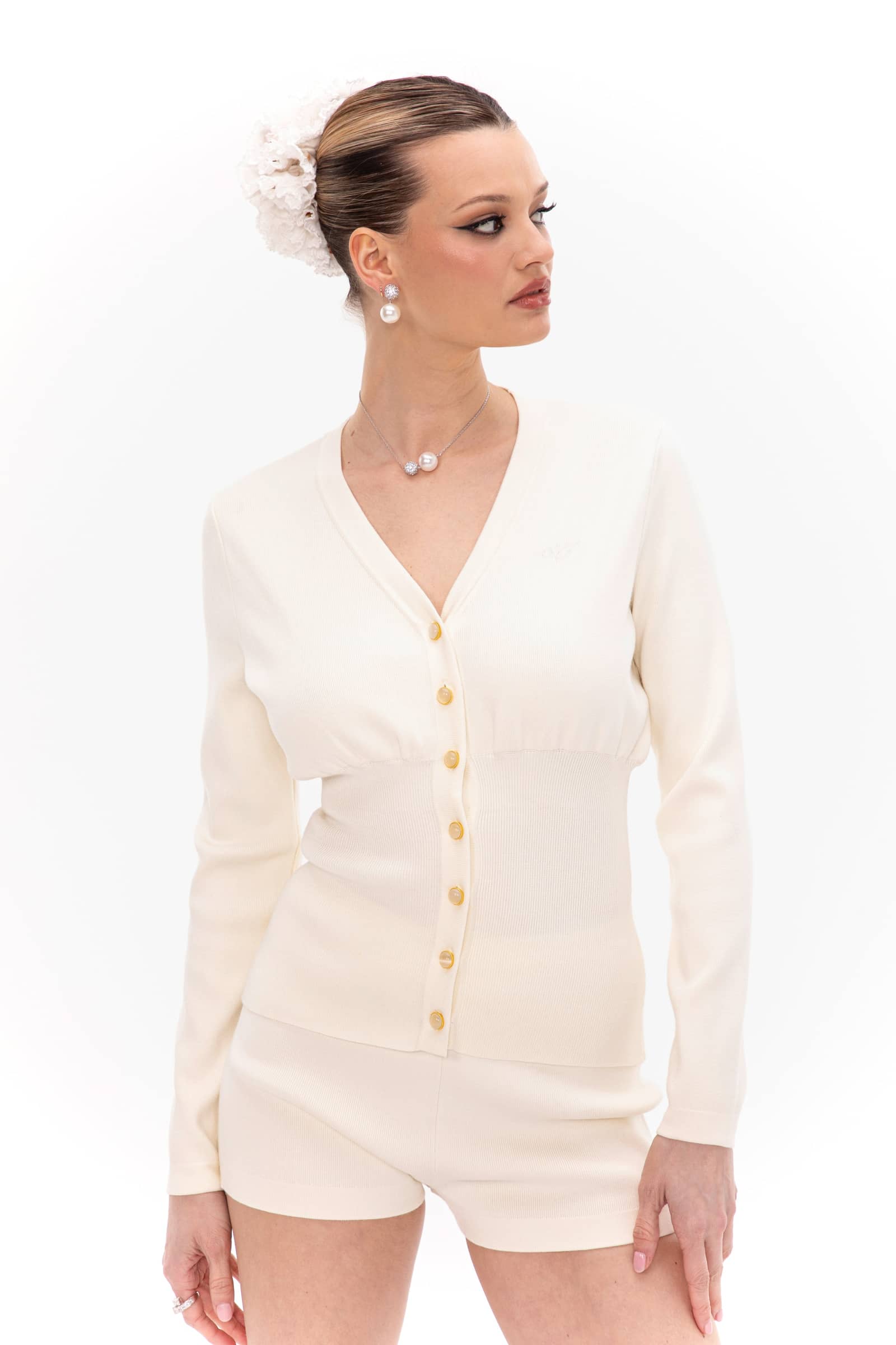 Naomi Knit Set (White) made by Nana Jacqueline