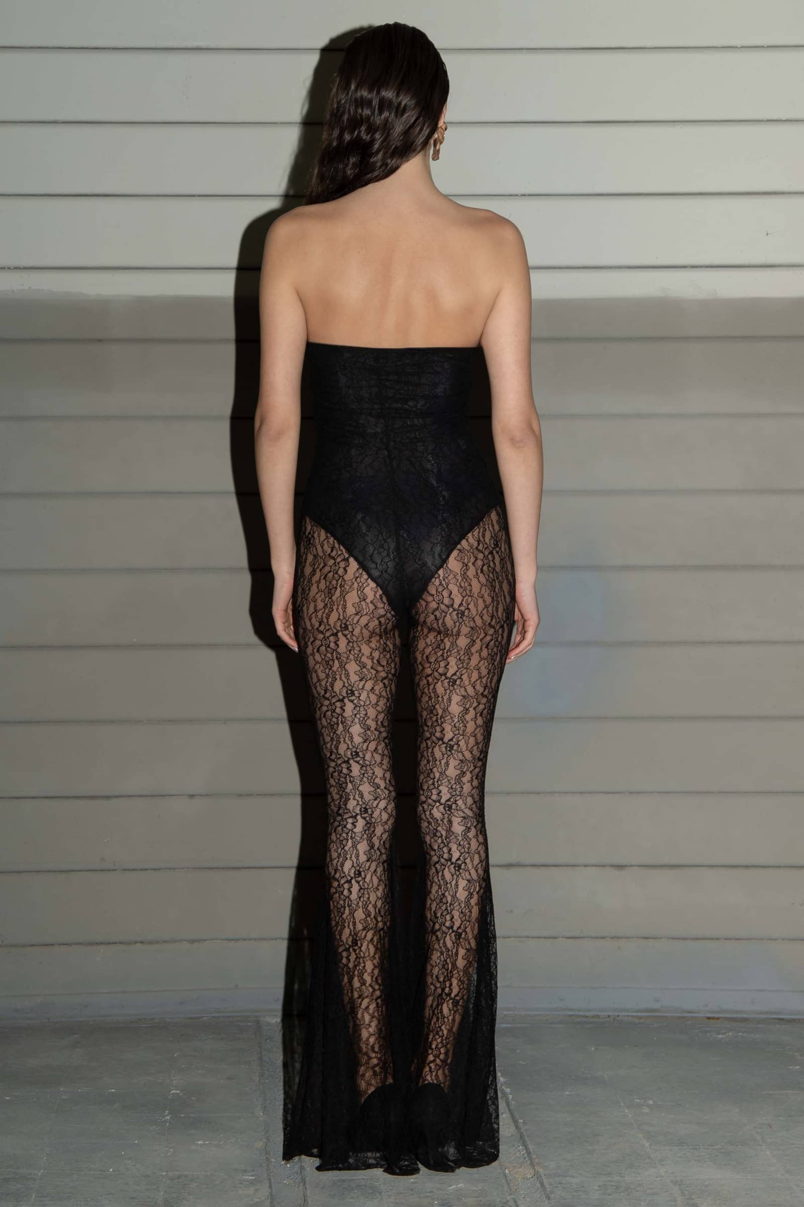 LACE FLARED JUMPSUIT made by Vestiaire d'un Oiseau Libre