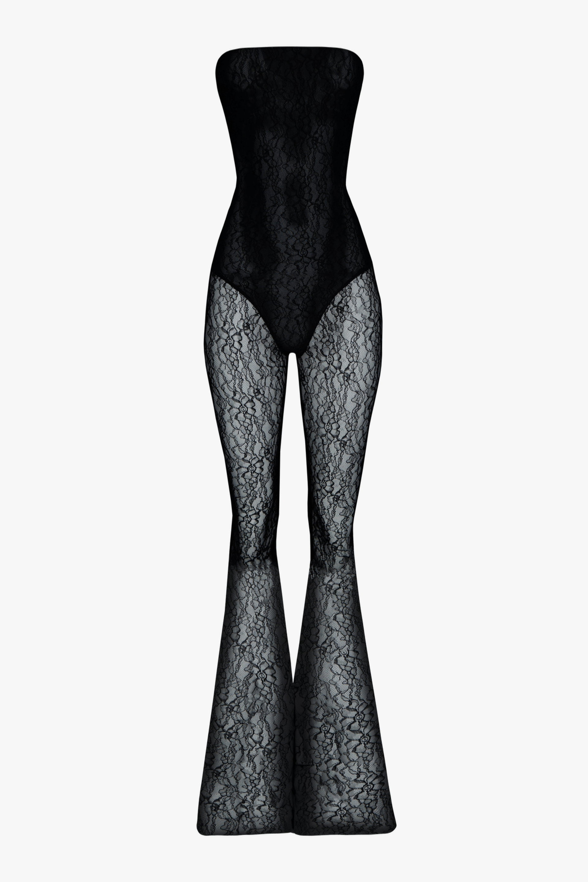 LACE FLARED JUMPSUIT made by Vestiaire d'un Oiseau Libre