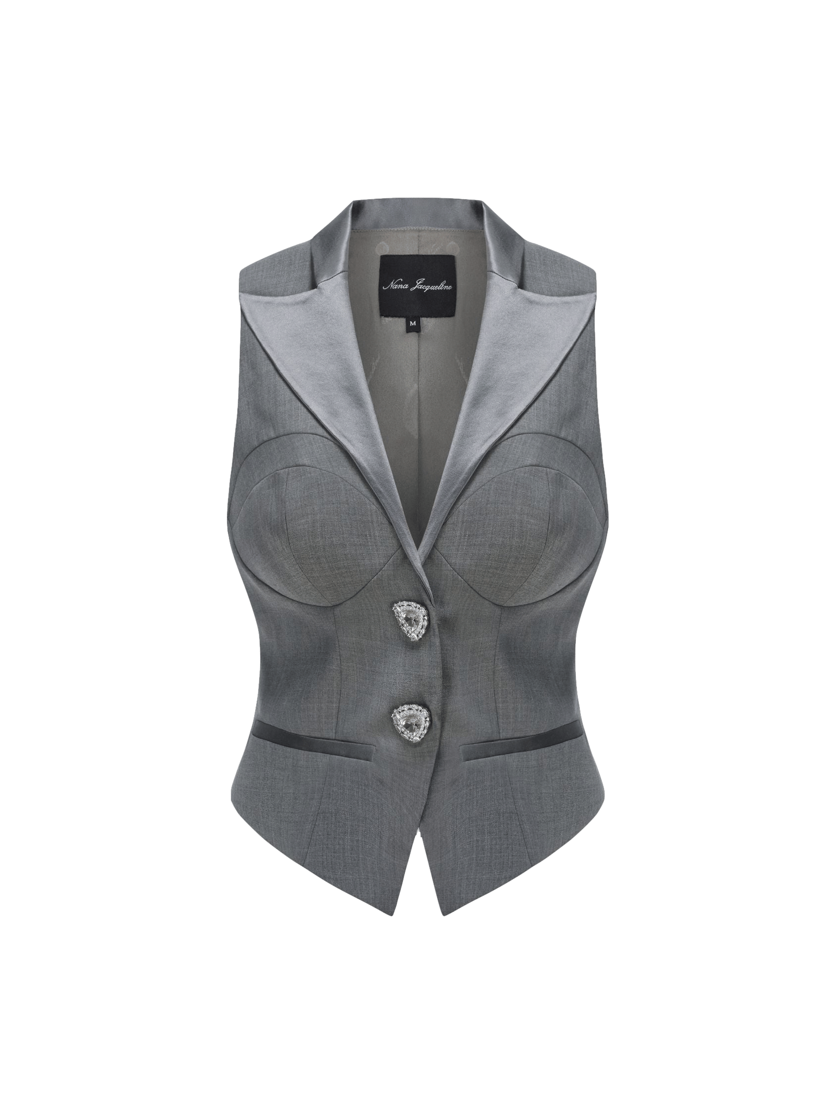 Diana Vest (Grey) in Grey made by Nana Jacqueline