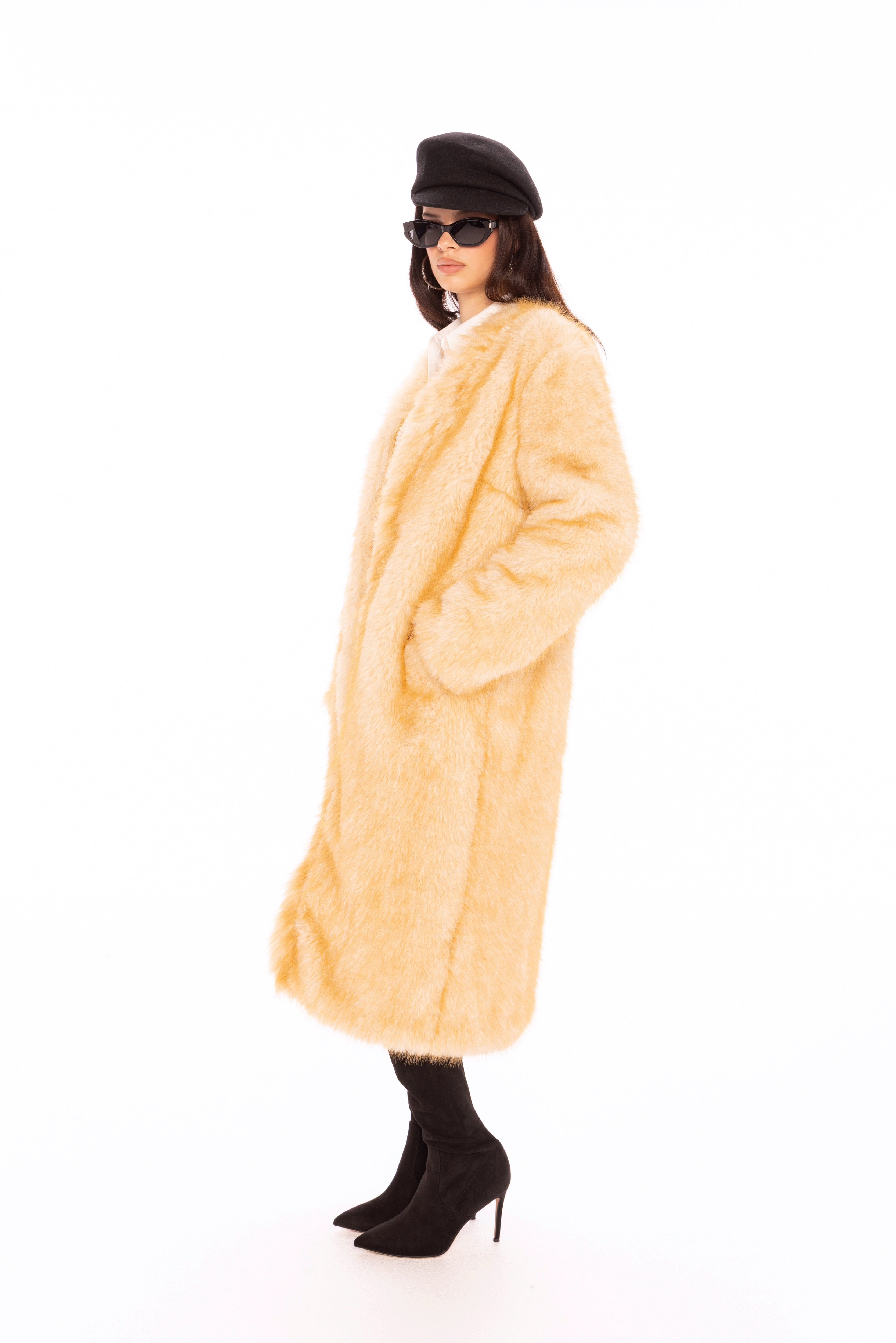 Isolde Faux Fur Long Coat made by Nana Jacqueline